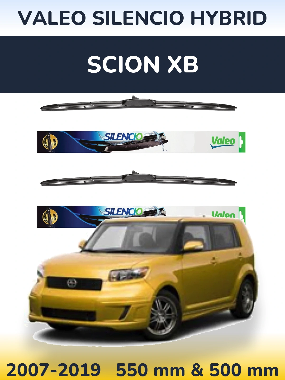 Torkarblad Valeo Silencio Hybrid för Scion xB