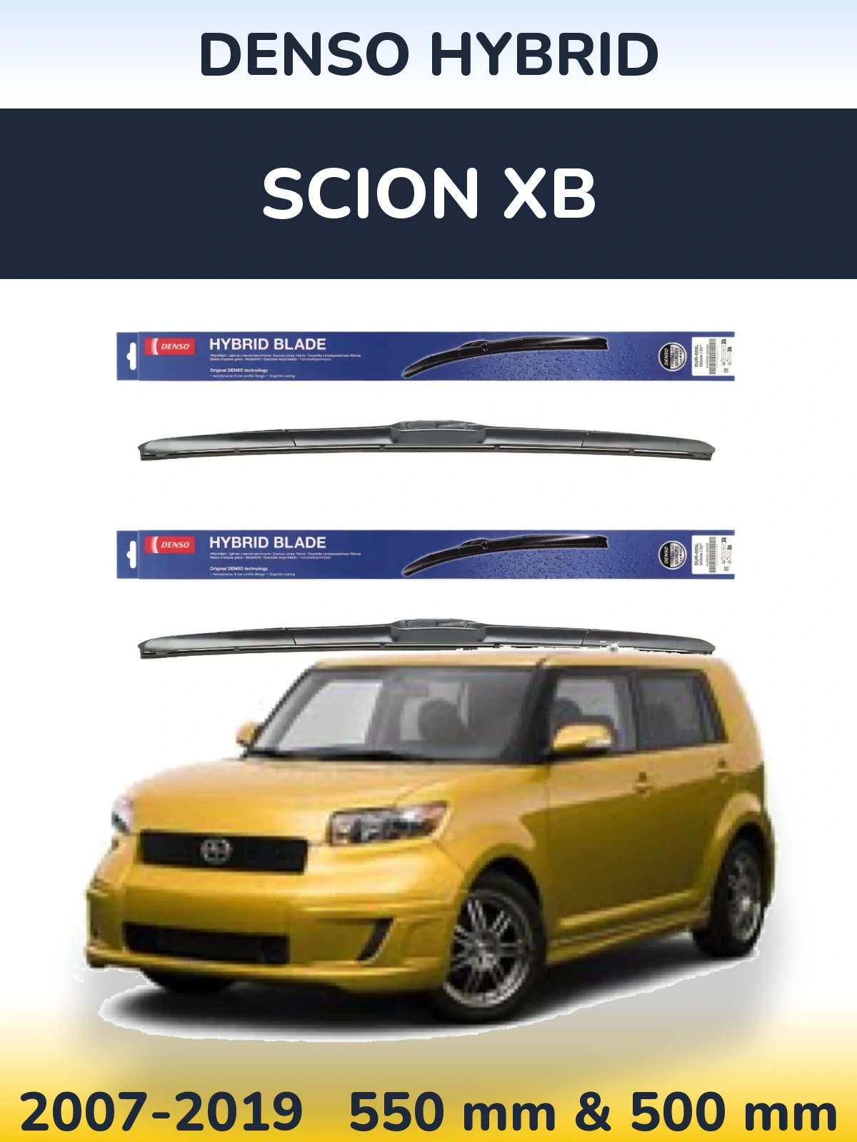 Torkarblad Denso Hybrid för Scion xB