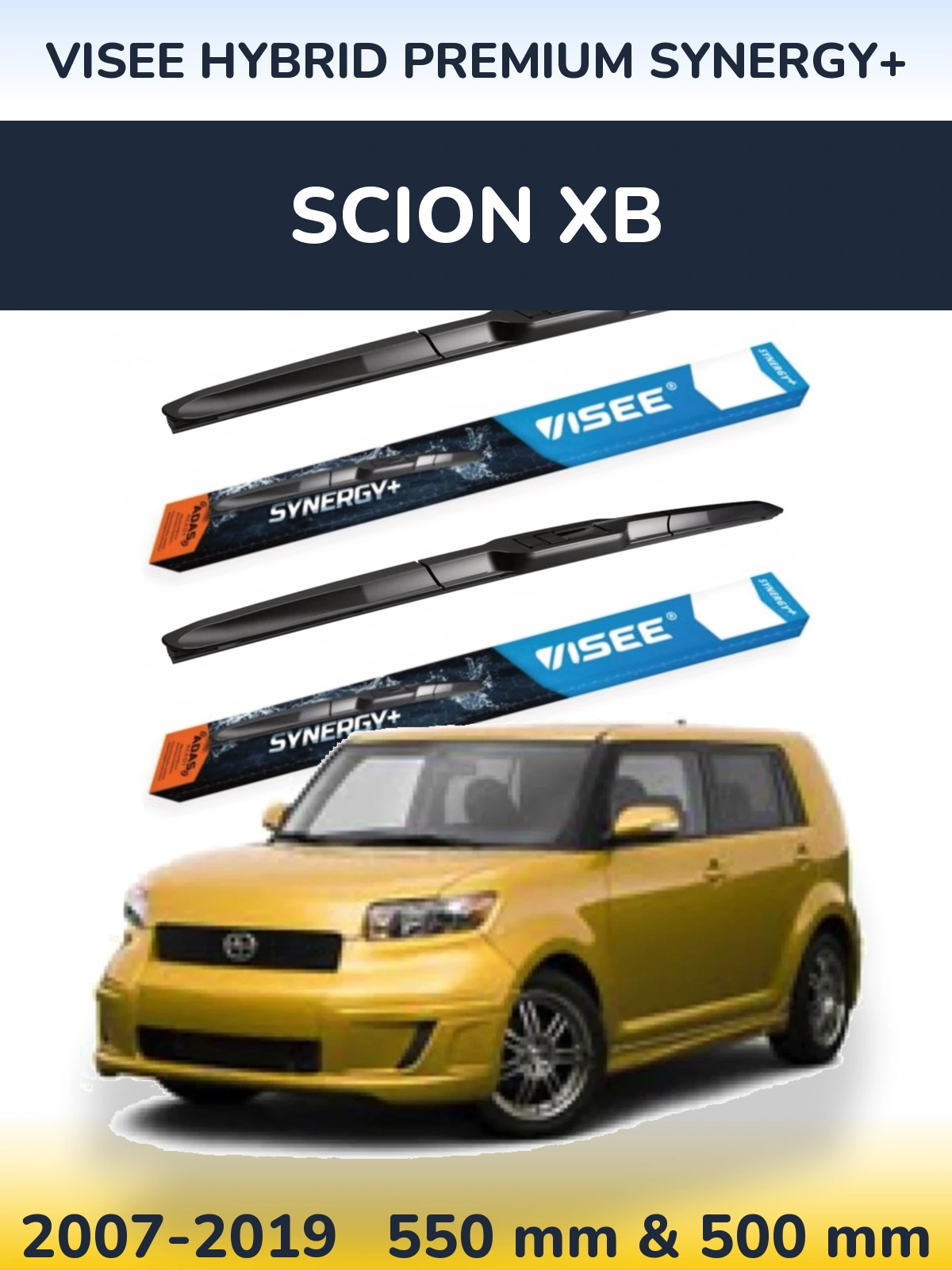 Torkarblad VISEE HYBRID PREMIUM SYNERGY+ för Scion xB