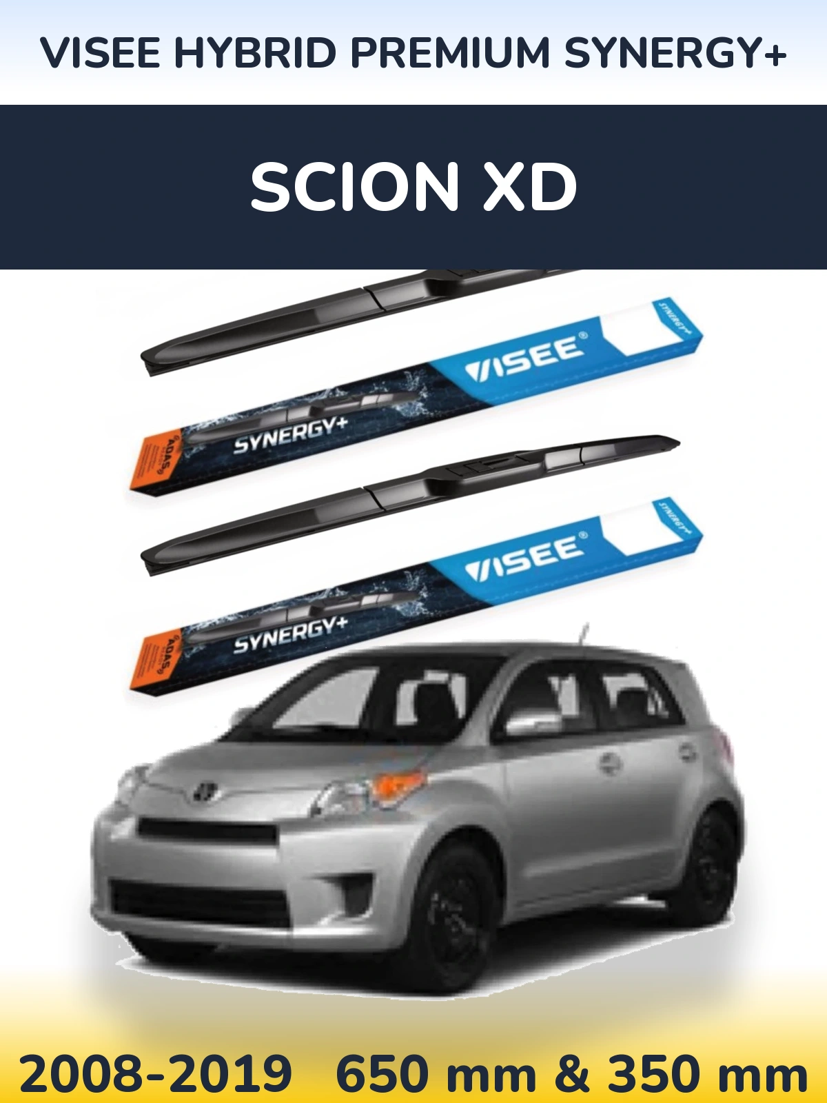 Torkarblad VISEE HYBRID PREMIUM SYNERGY+ för Scion xD