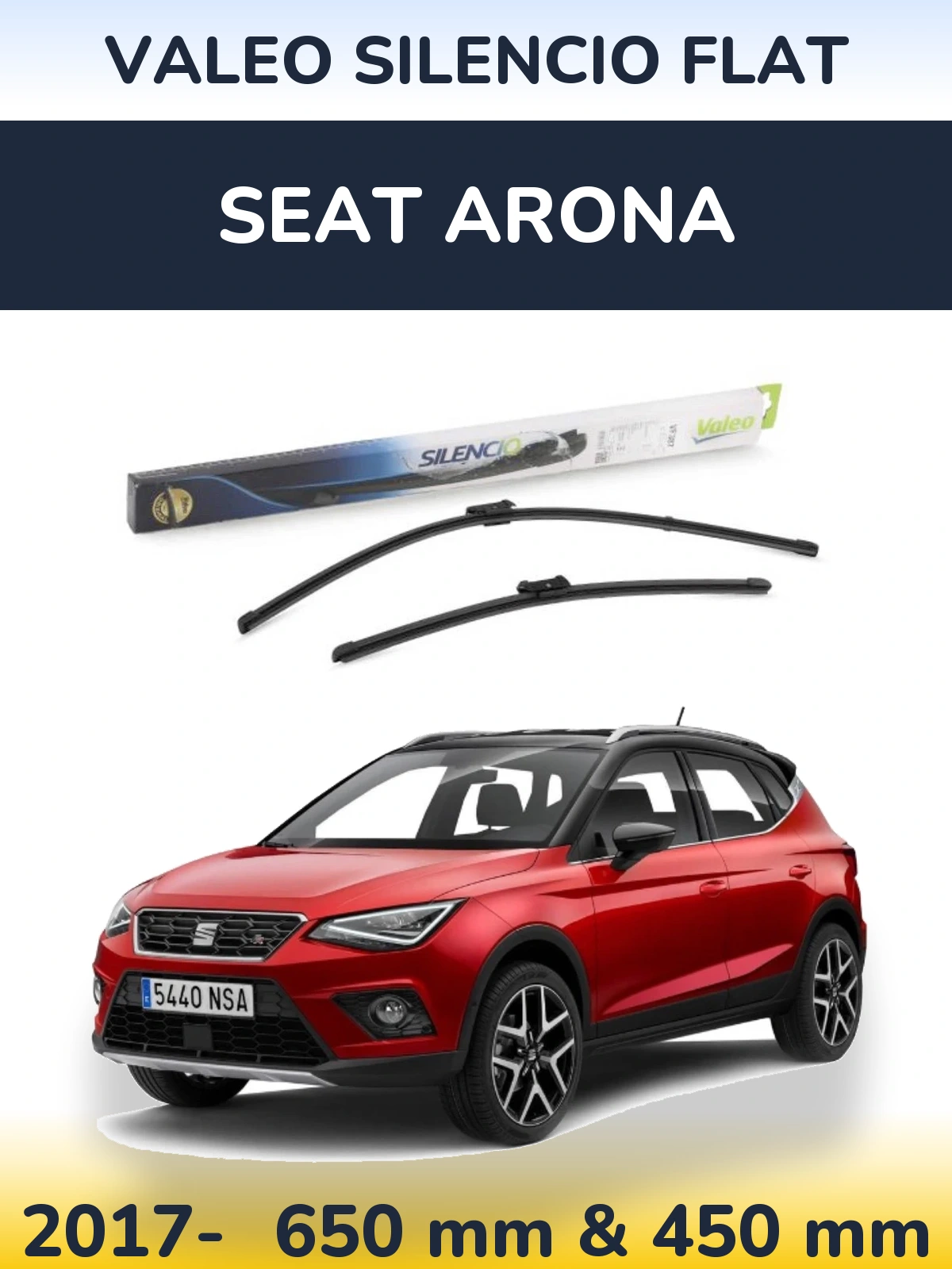 Torkarblad Valeo Silencio Flat för SEAT Arona