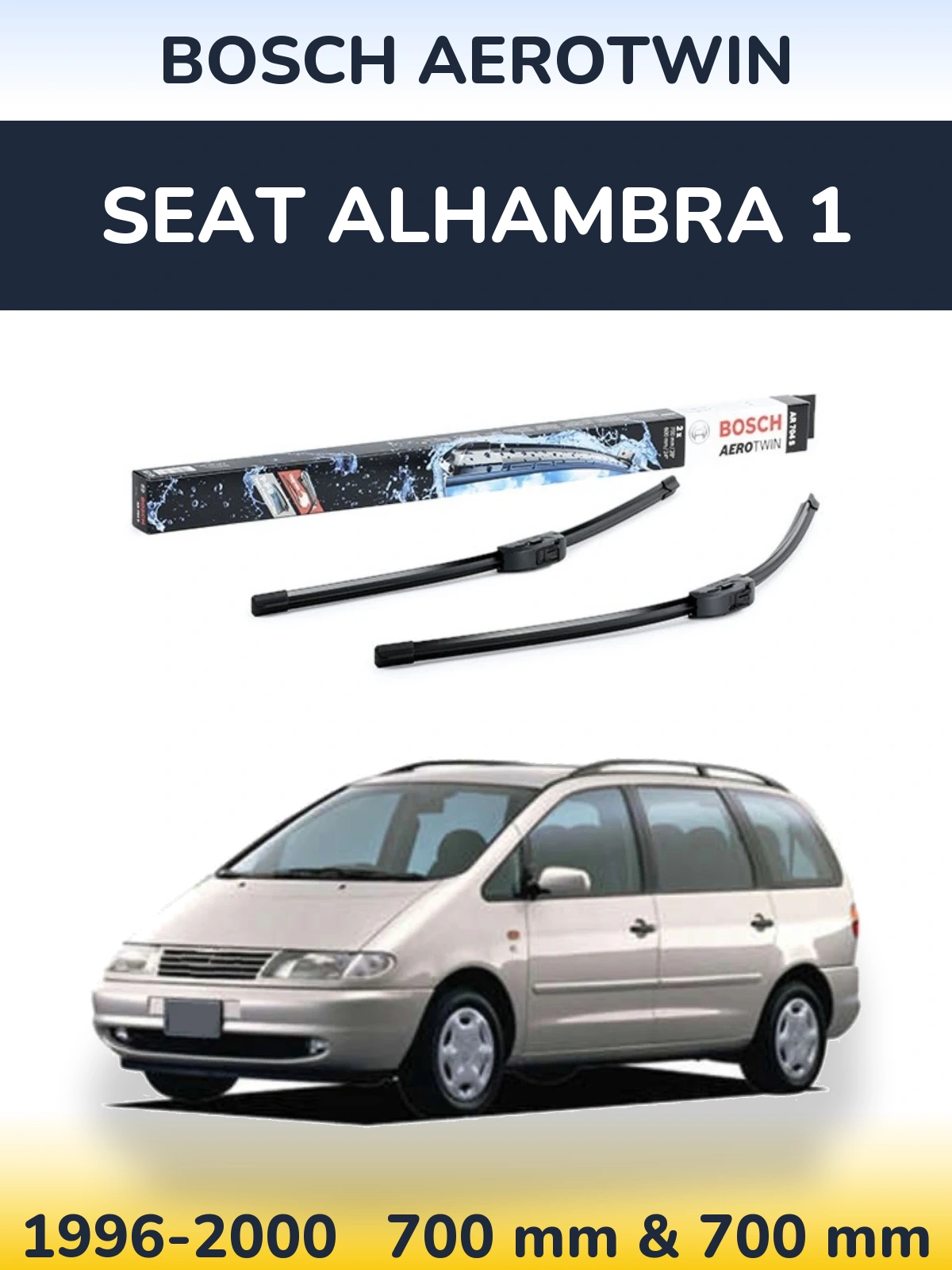 Torkarblad BOSCH AeroTwin för SEAT Alhambra 1