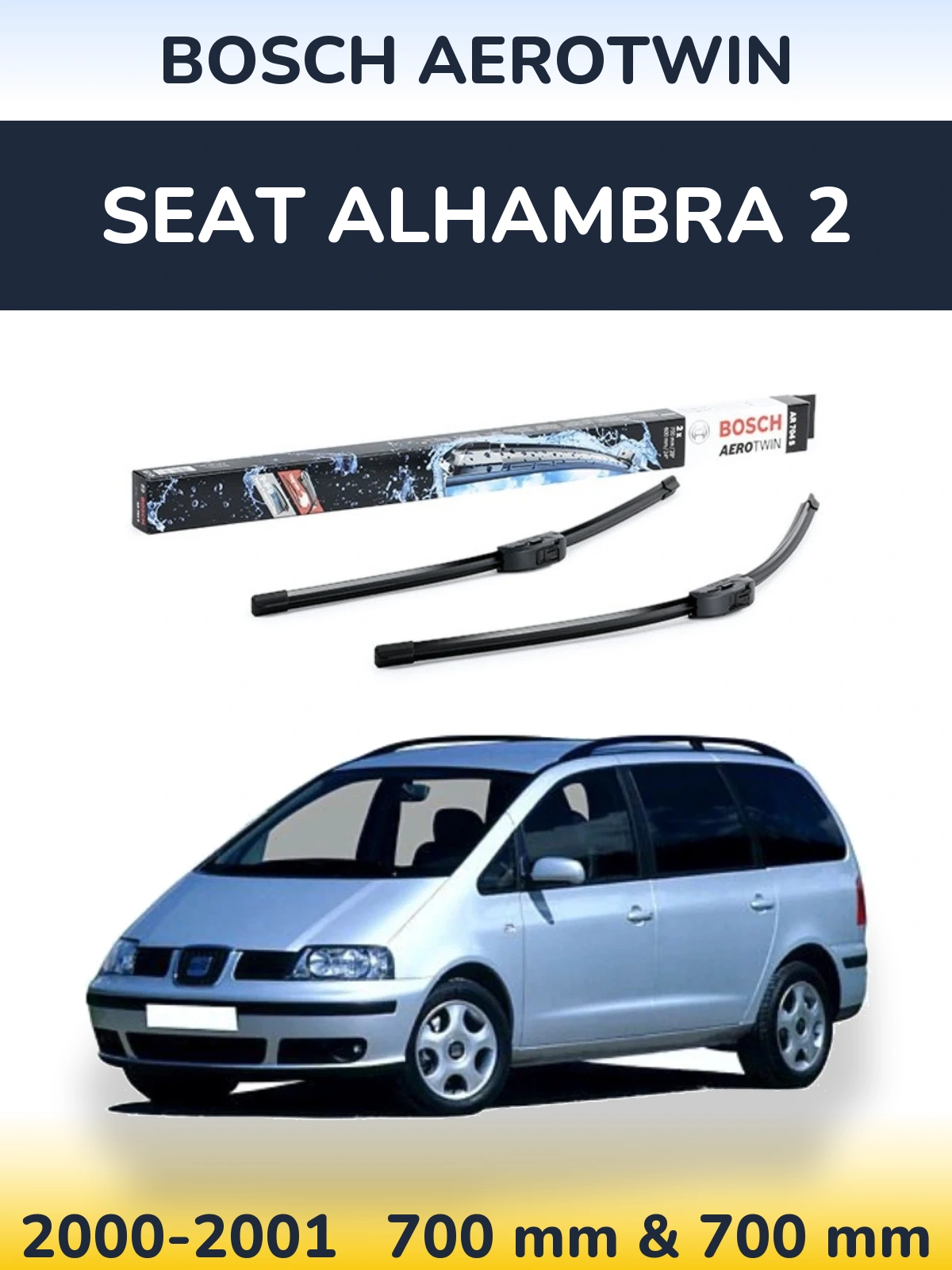 Torkarblad BOSCH AeroTwin för SEAT Alhambra 2
