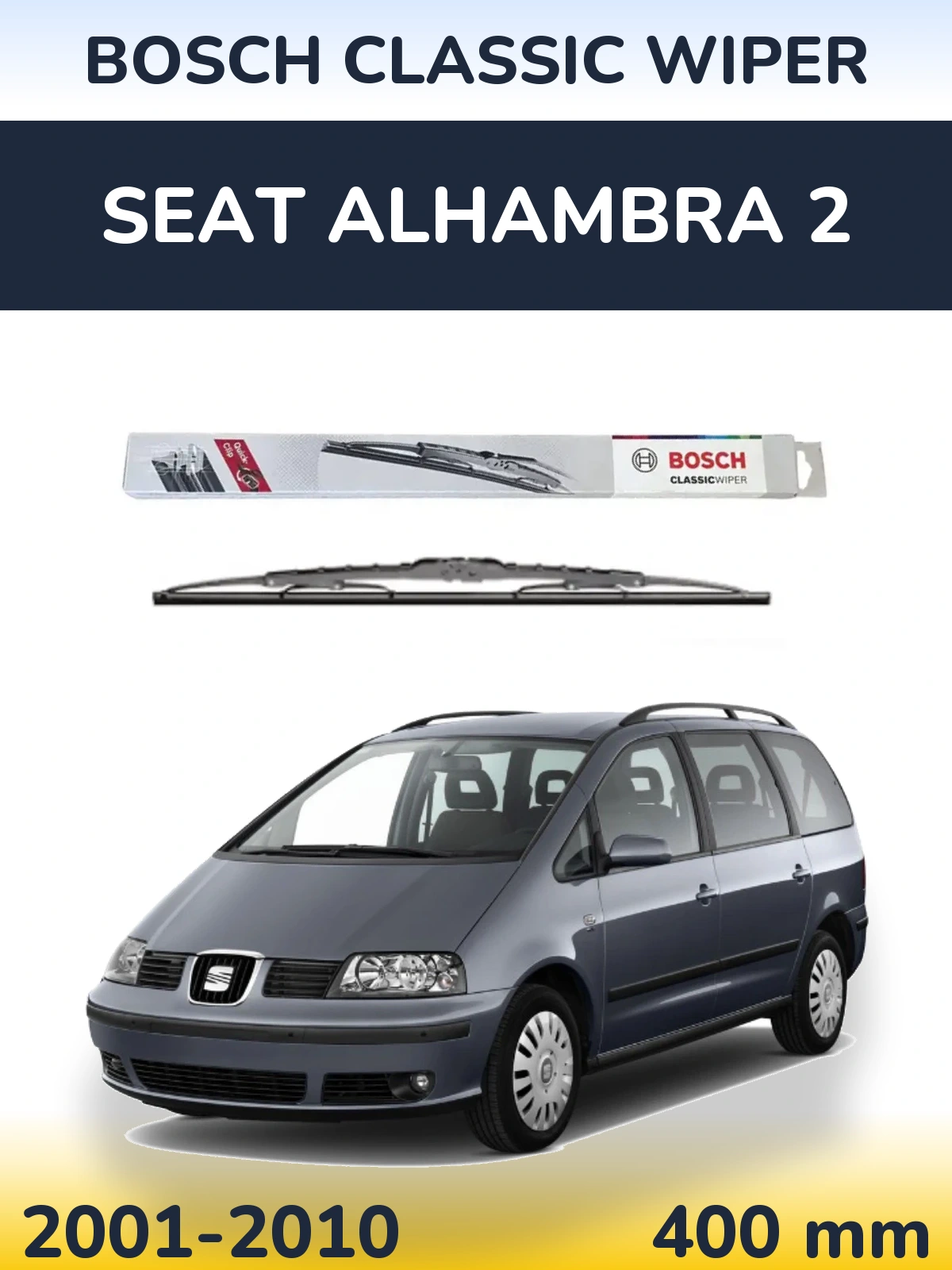Torkarblad BOSCH Classic Wiper för SEAT Alhambra 2