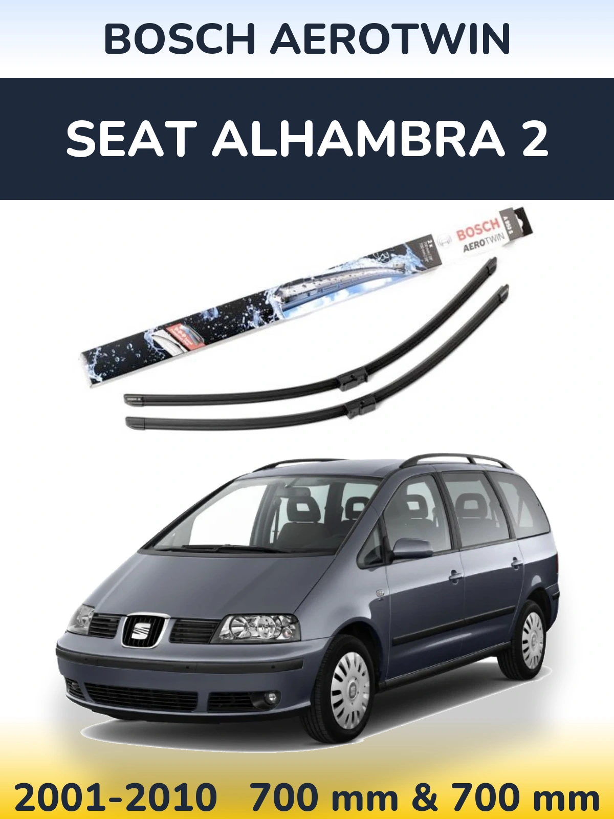 Torkarblad BOSCH AeroTwin för SEAT Alhambra 2