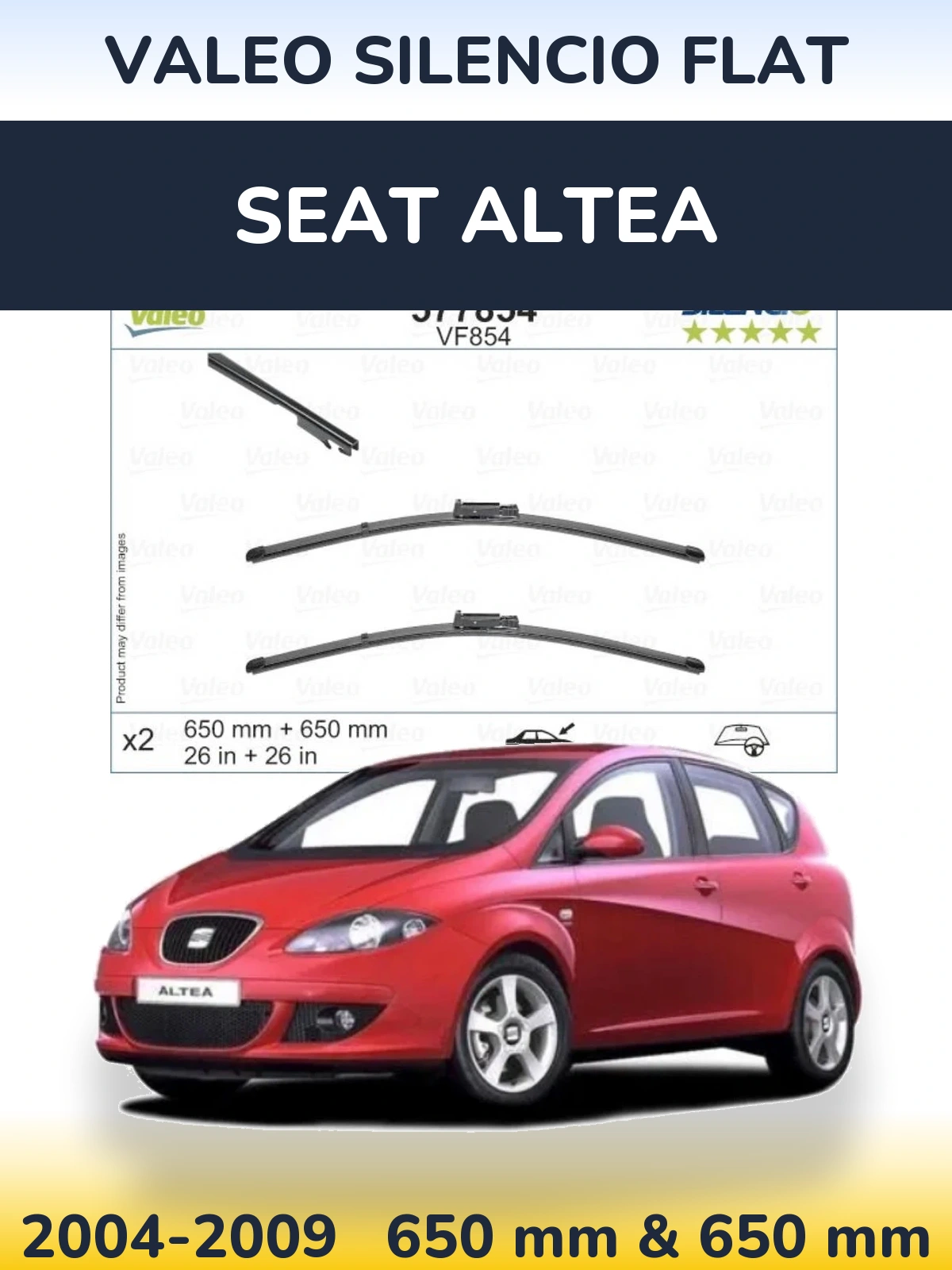 Torkarblad Valeo Silencio Flat för SEAT Altea
