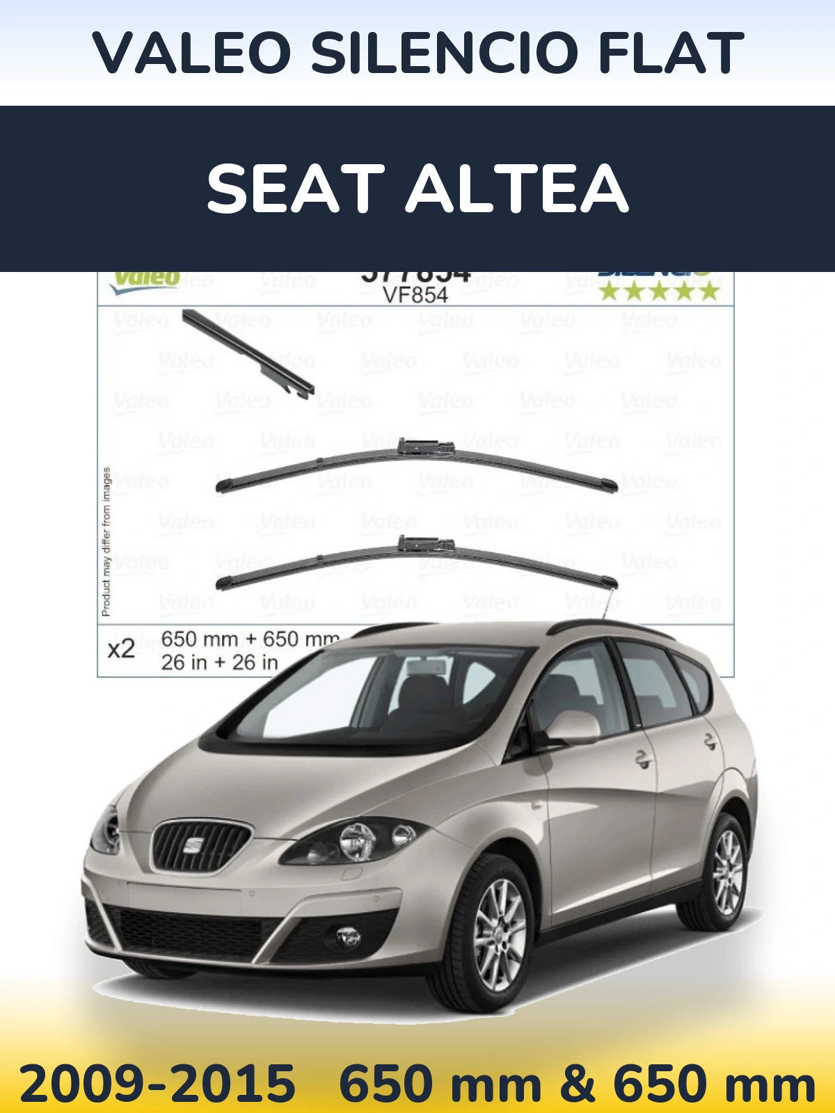Torkarblad Valeo Silencio Flat för SEAT Altea