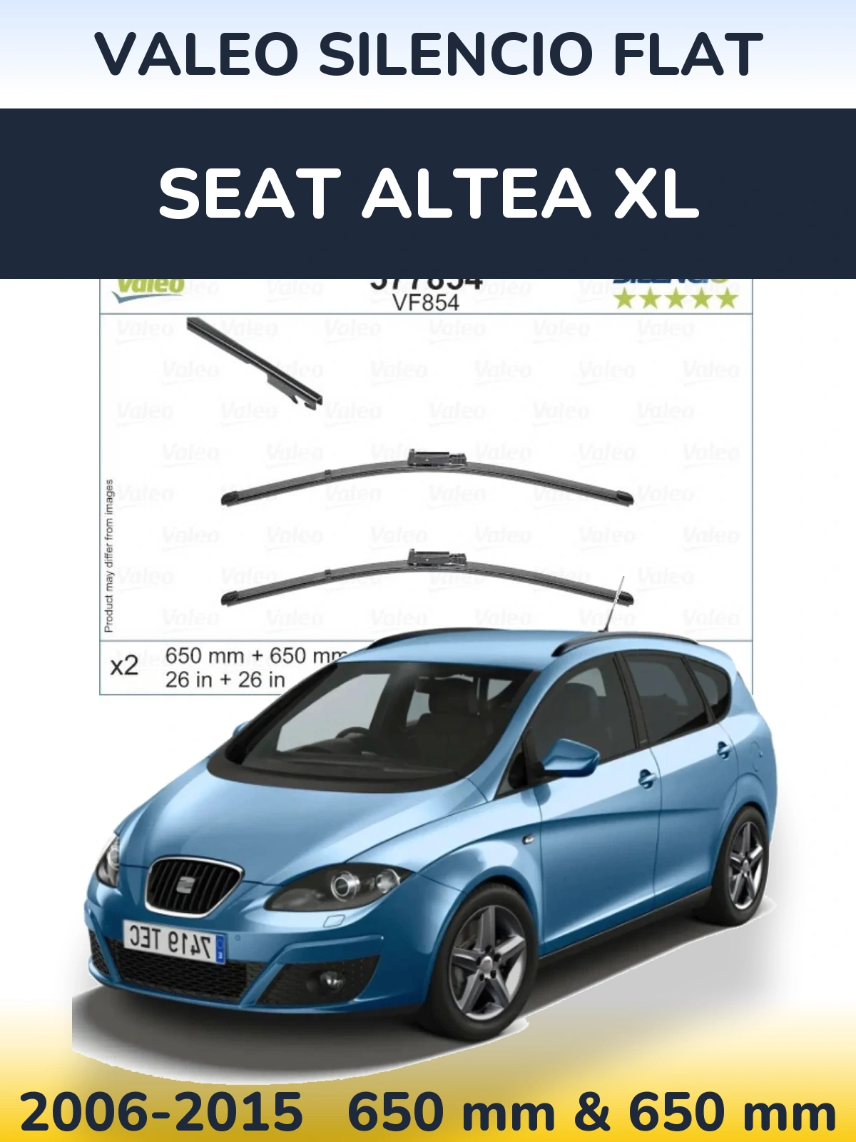 Torkarblad Valeo Silencio Flat för SEAT Altea XL