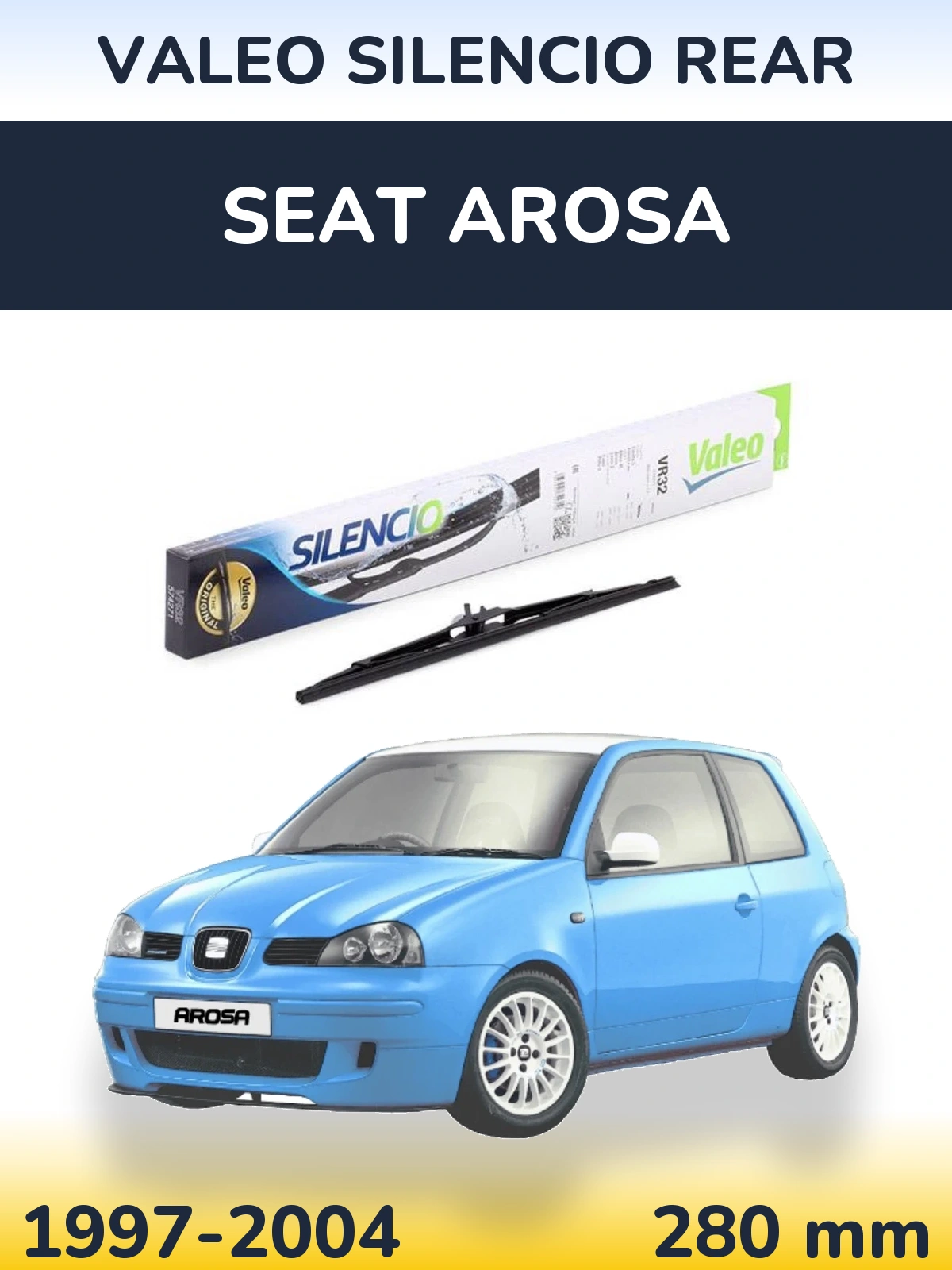 Torkarblad Valeo Silencio Rear för SEAT Arosa