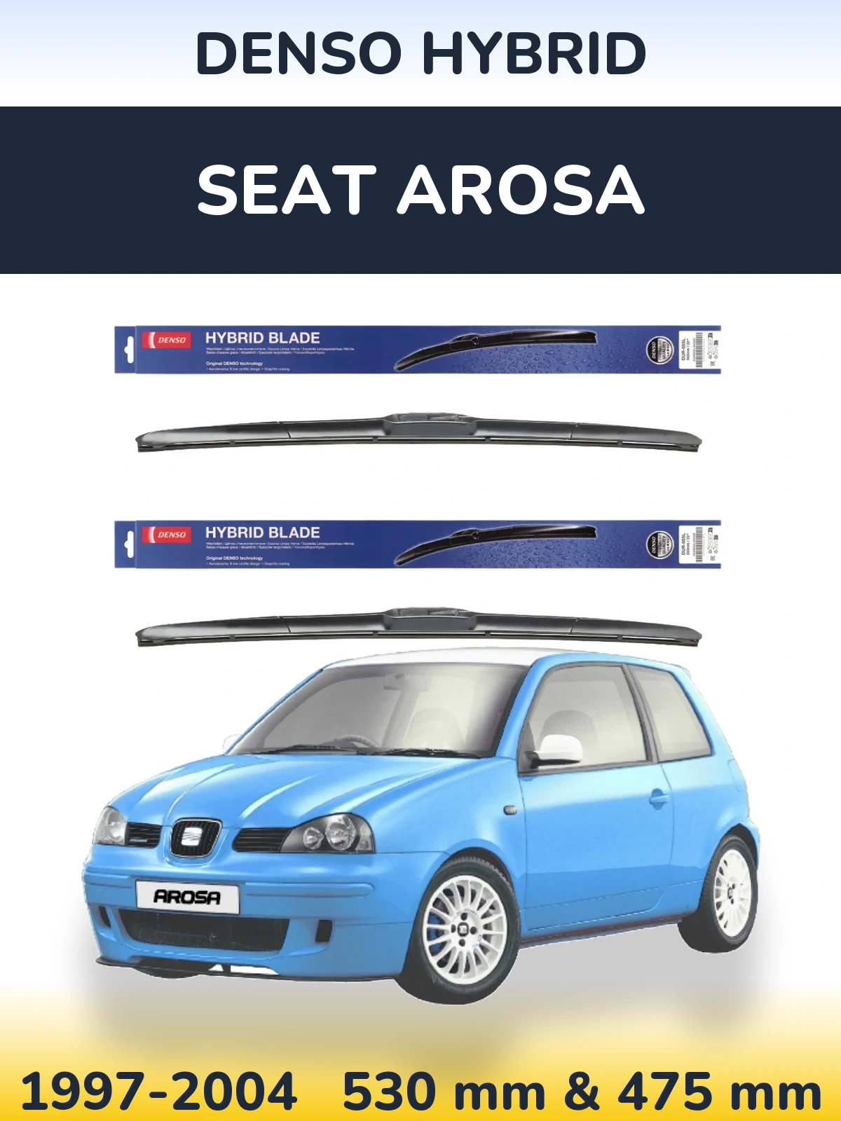 Torkarblad Denso Hybrid för SEAT Arosa