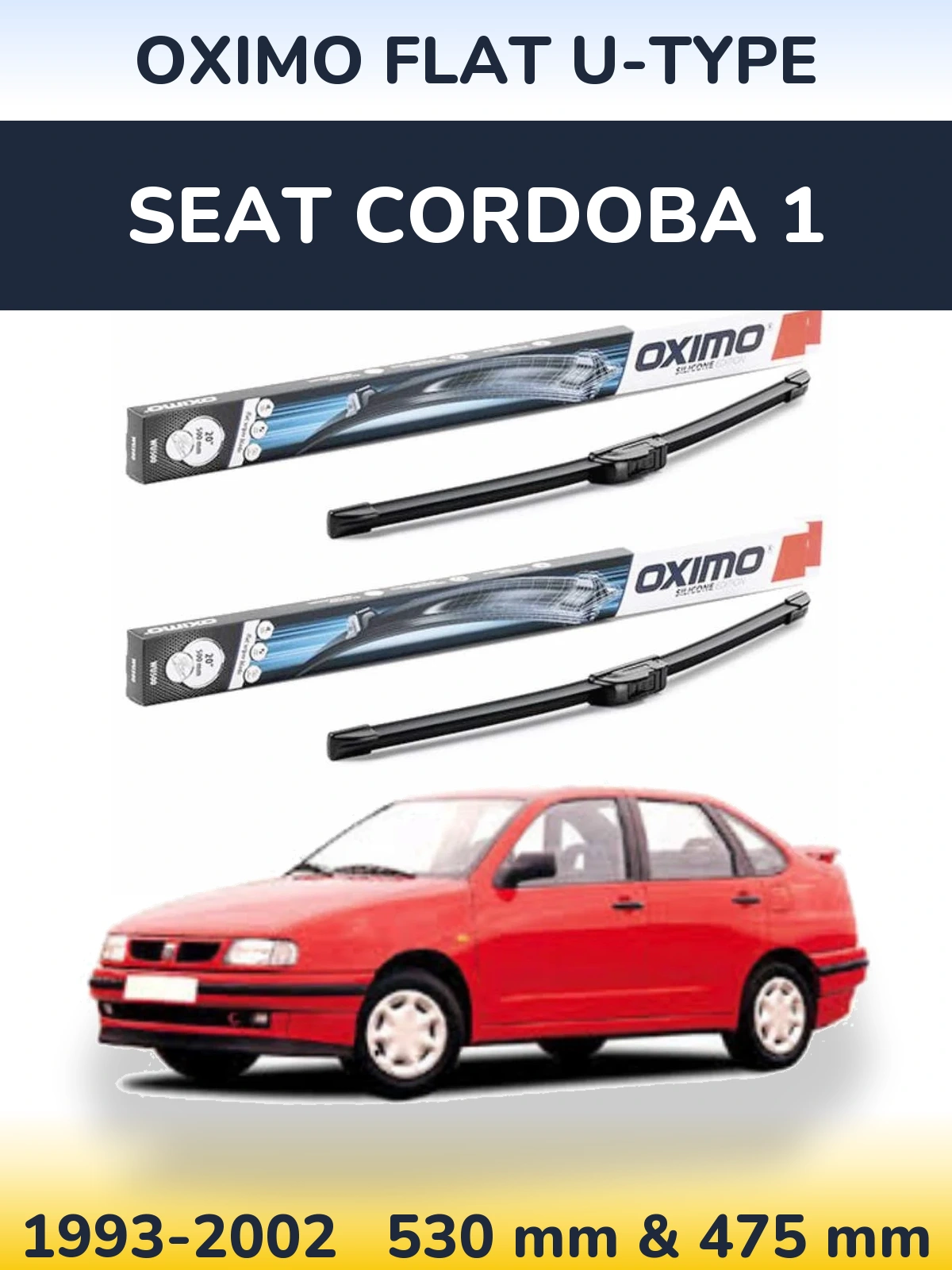 Torkarblad Oximo Flat U-type för SEAT Cordoba 1