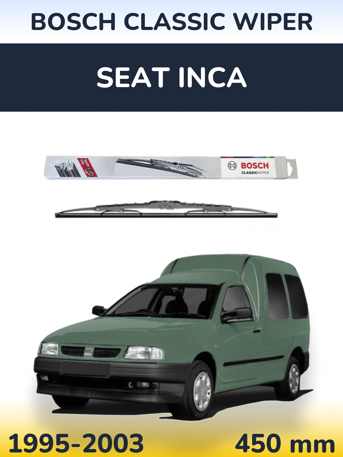 Torkarblad BOSCH Classic Wiper för SEAT Inca