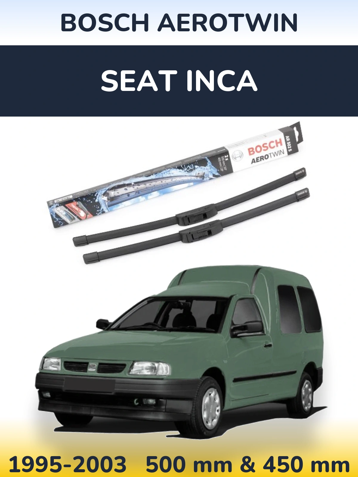 Torkarblad BOSCH AeroTwin för SEAT Inca