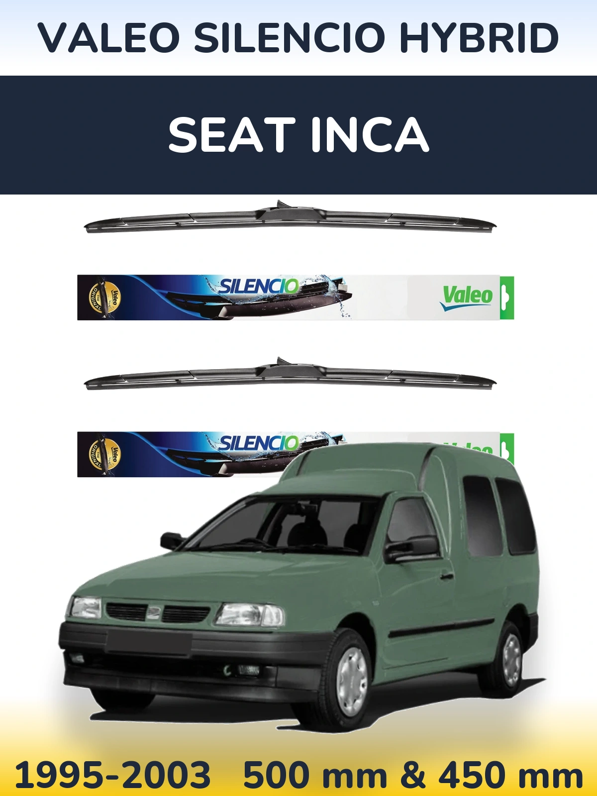 Torkarblad Valeo Silencio Hybrid för SEAT Inca