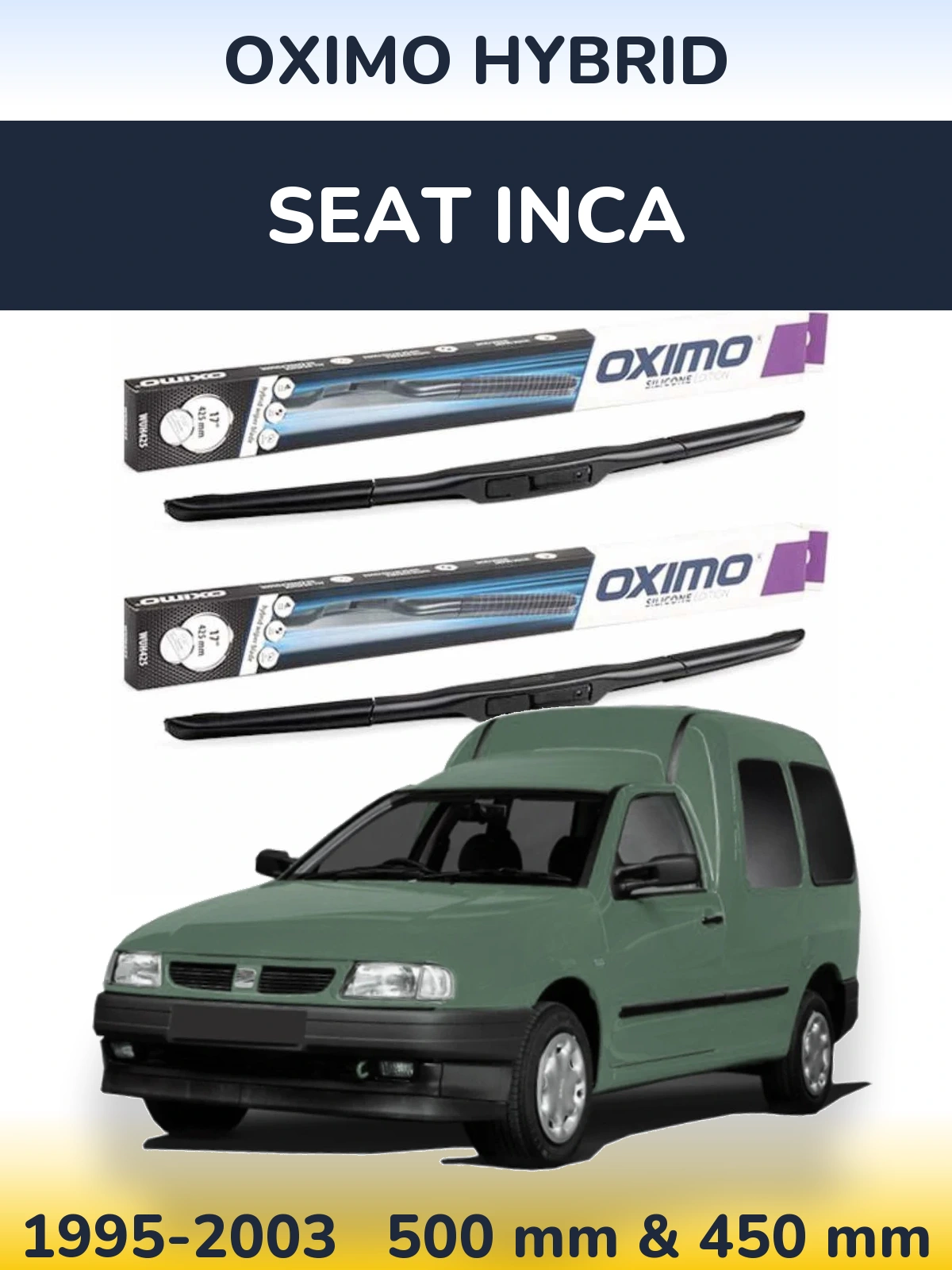Torkarblad Oximo Hybrid för SEAT Inca