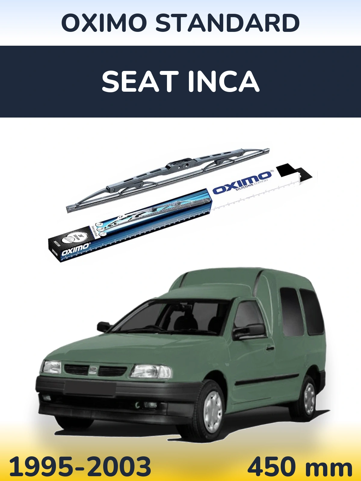 Задний дворник Oximo Standard 450 мм для SEAT Inca 1995-2003