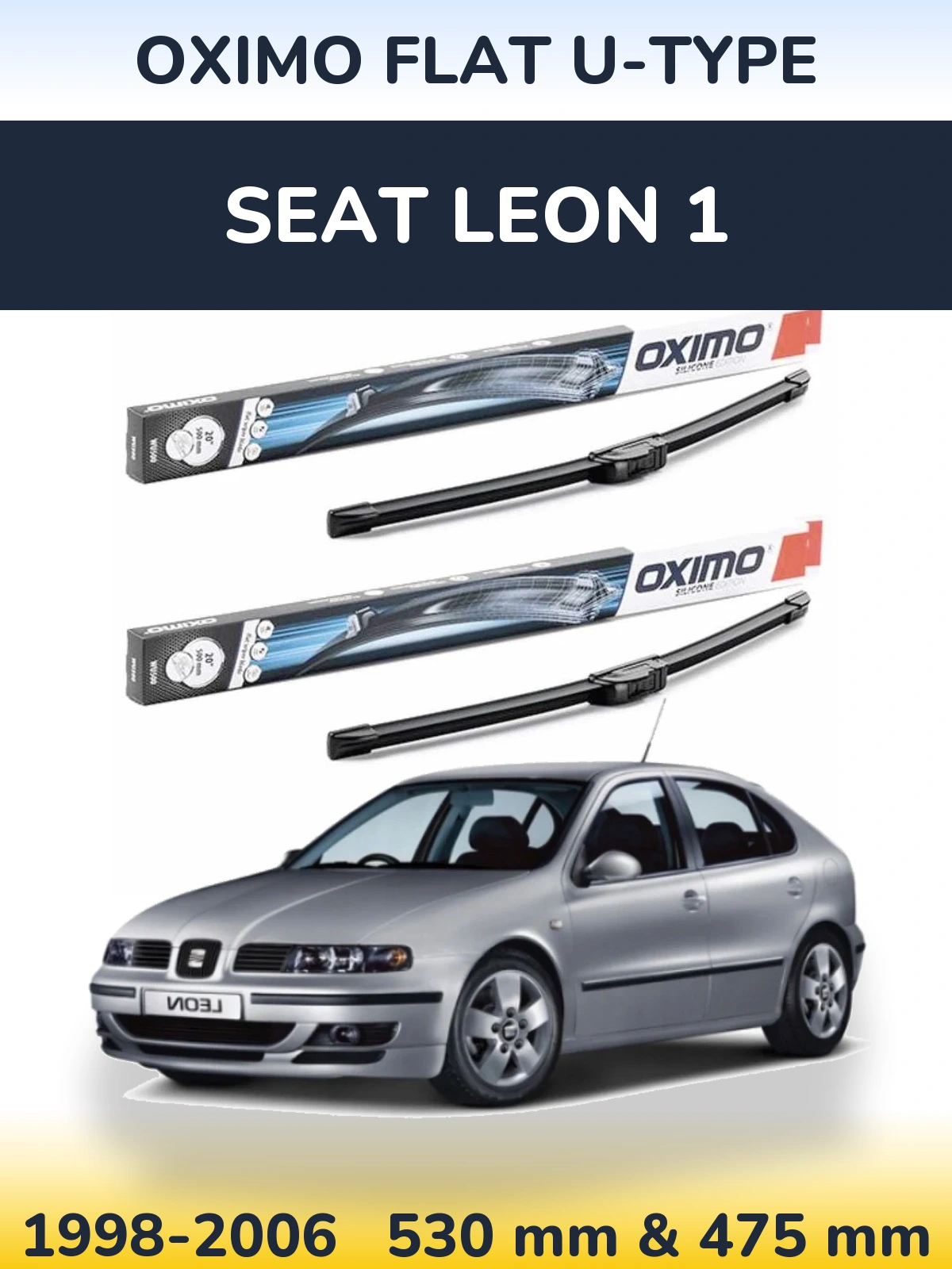 Torkarblad Oximo Flat U-type för SEAT Leon 1