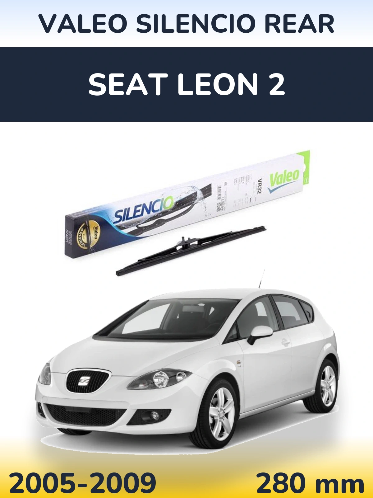 Torkarblad Valeo Silencio Rear för SEAT Leon 2
