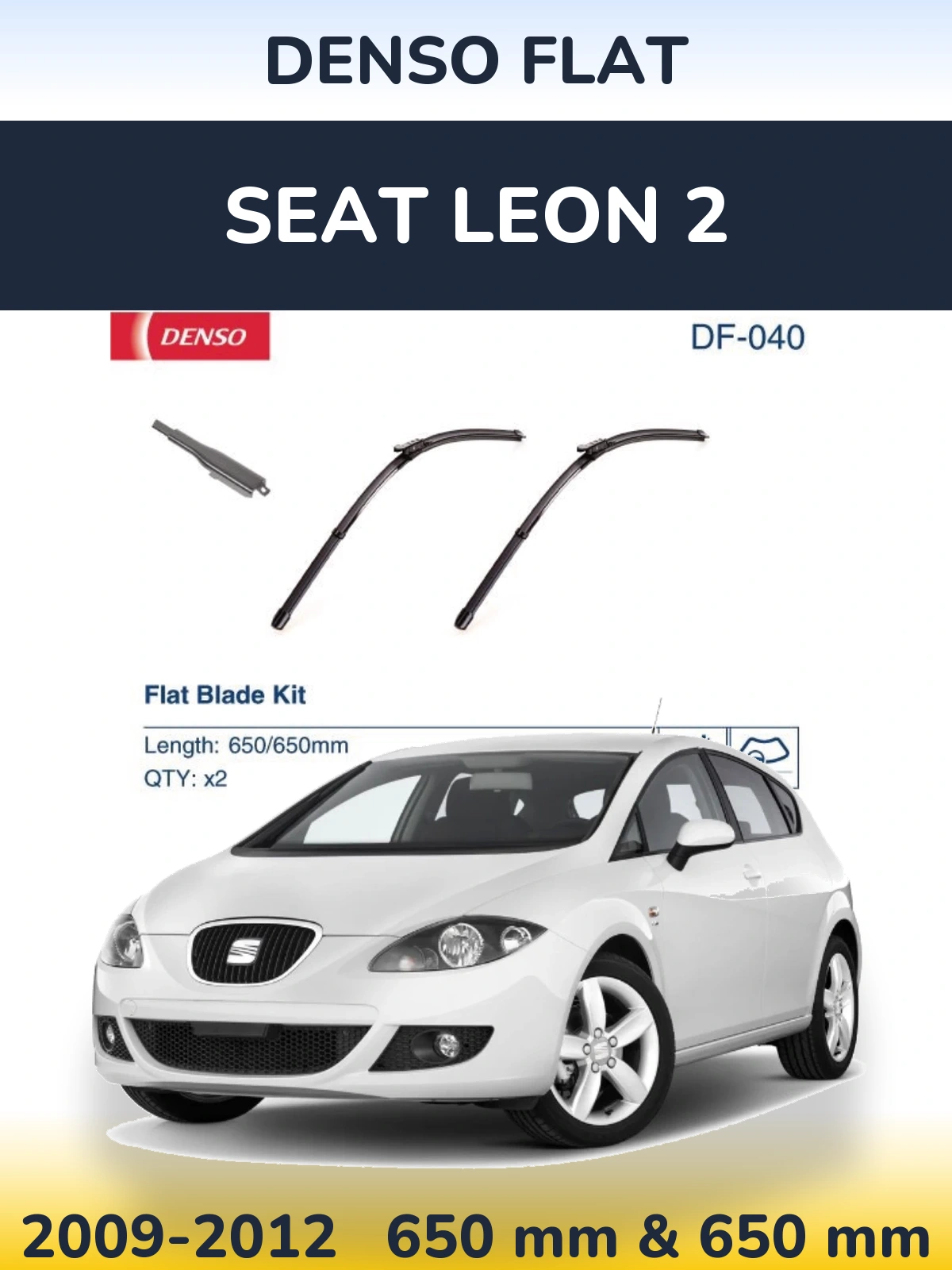 Torkarblad Denso Flat för SEAT Leon 2