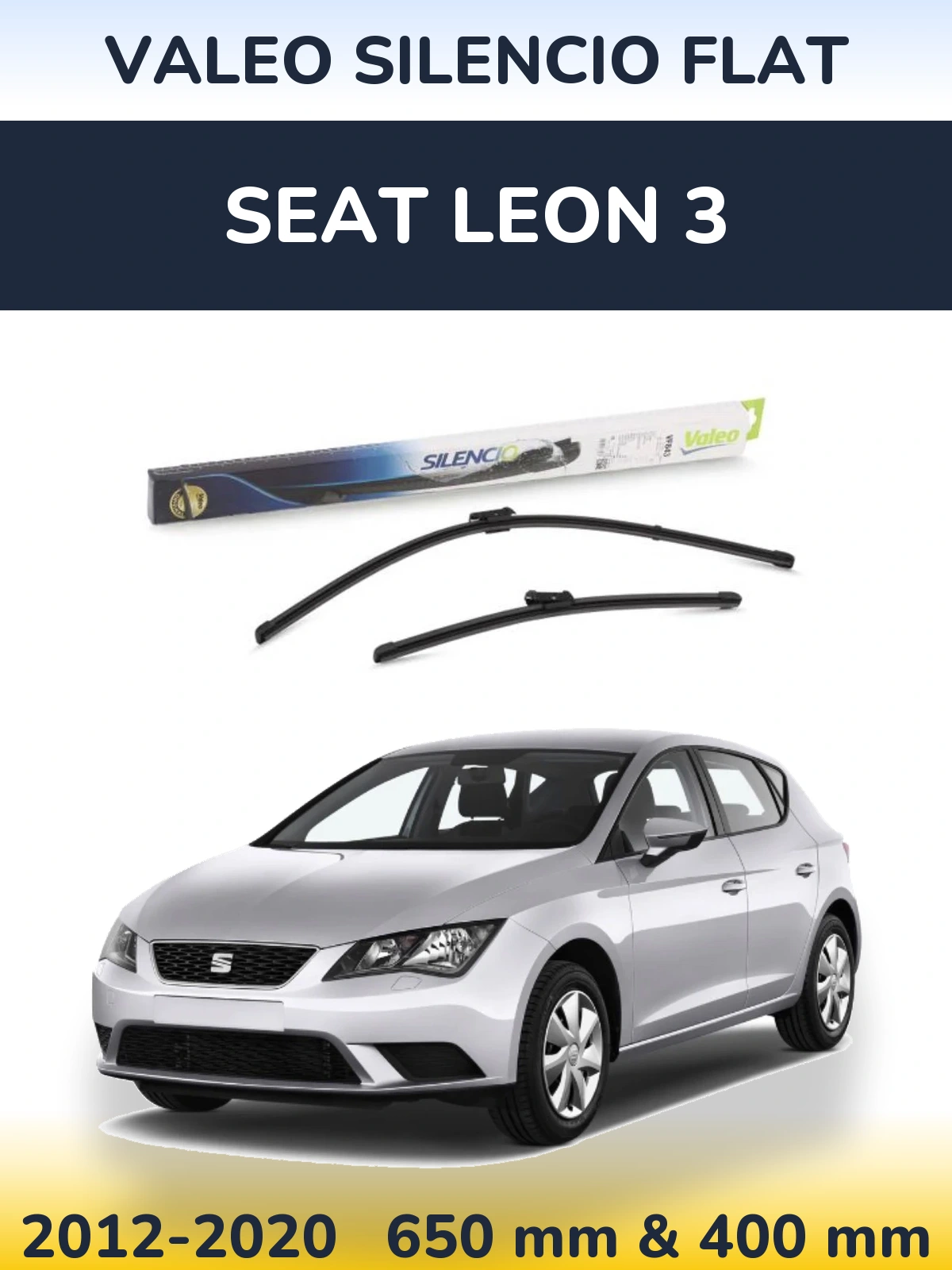 Torkarblad Valeo Silencio Flat för SEAT Leon 3