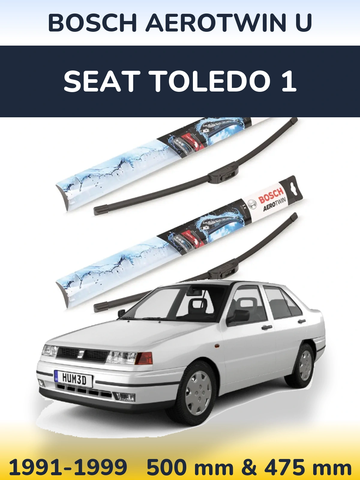 Torkarblad BOSCH AeroTwin U för SEAT Toledo 1