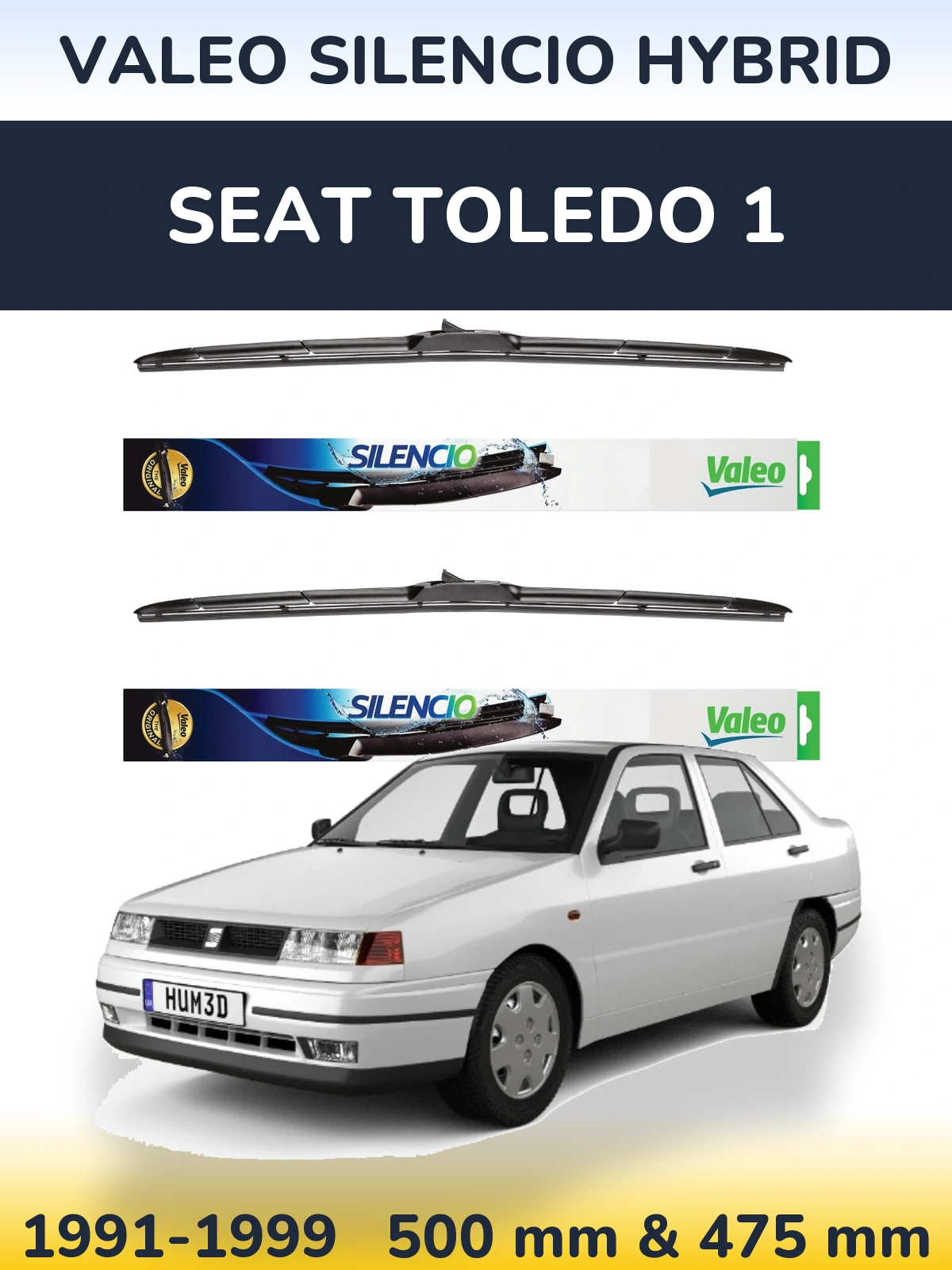 Torkarblad Valeo Silencio Hybrid för SEAT Toledo 1