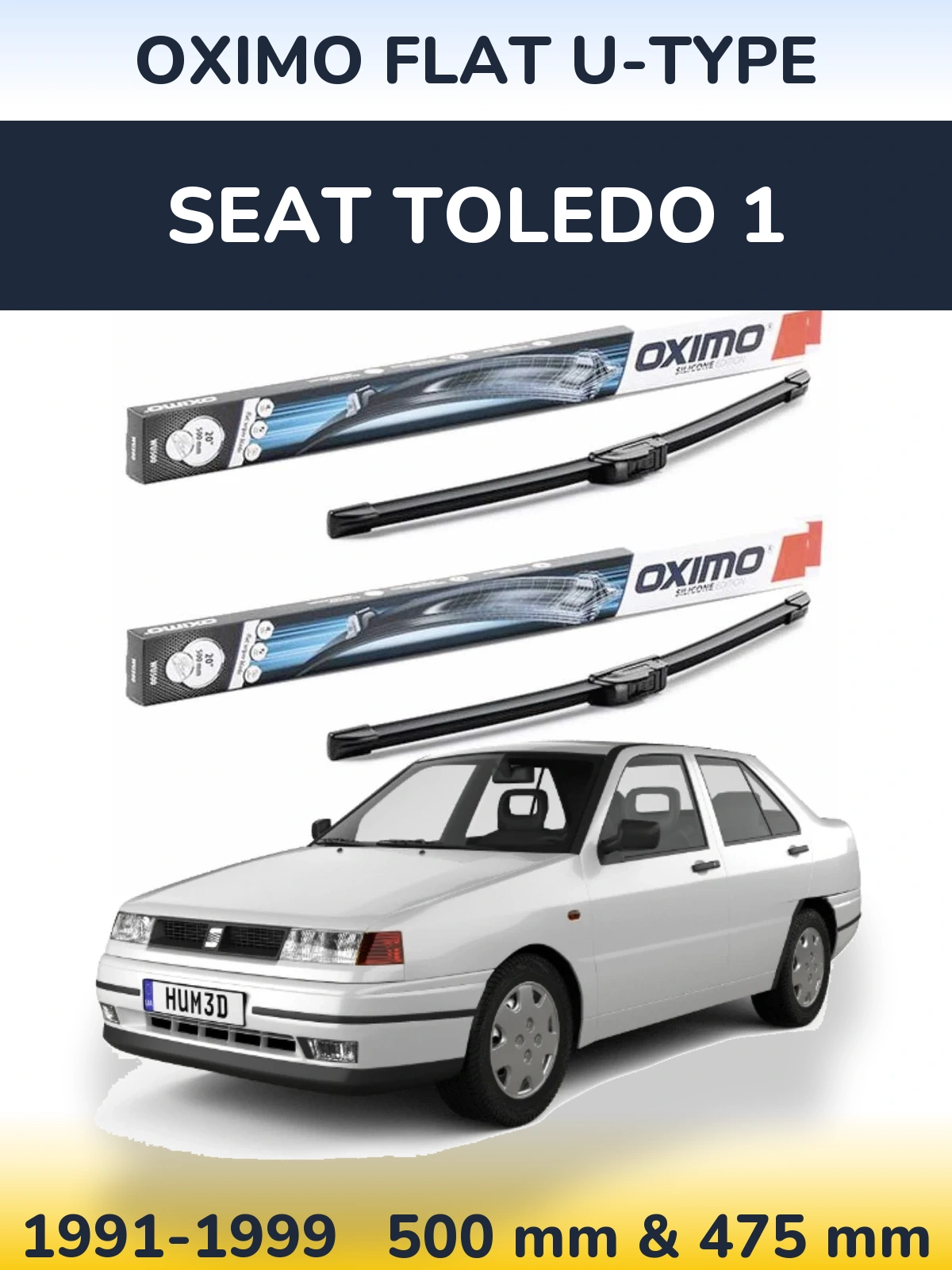 Torkarblad Oximo Flat U-type för SEAT Toledo 1