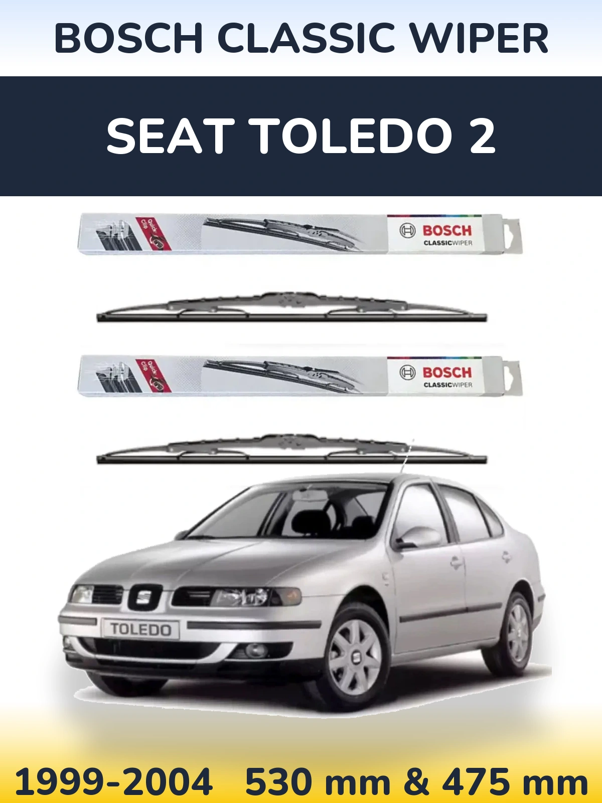 Torkarblad BOSCH Classic Wiper för SEAT Toledo 2
