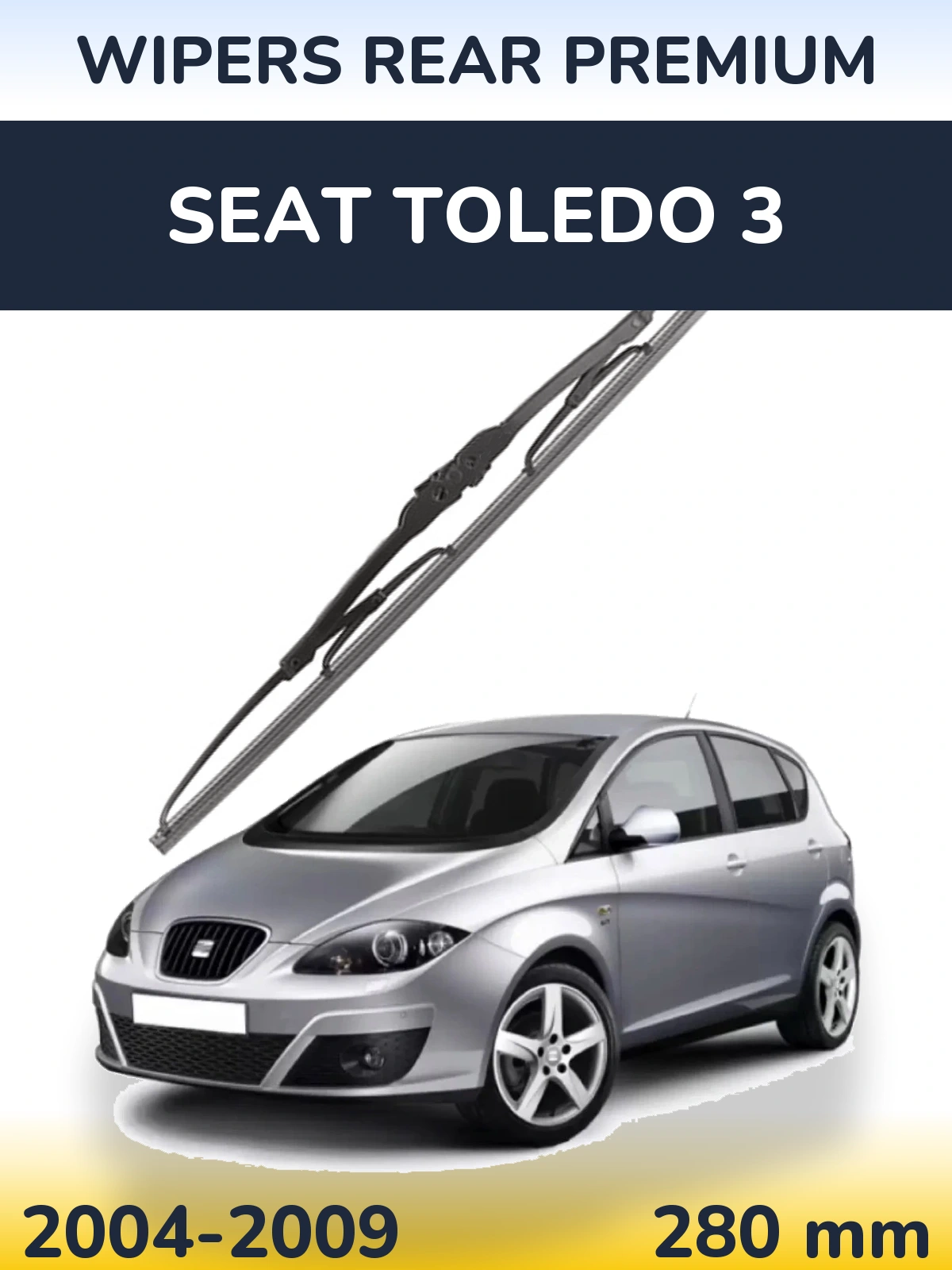 Rear wiper blade WIPERS REAR PREMIUM 280 mm for SEAT Toledo 3 2004-2009