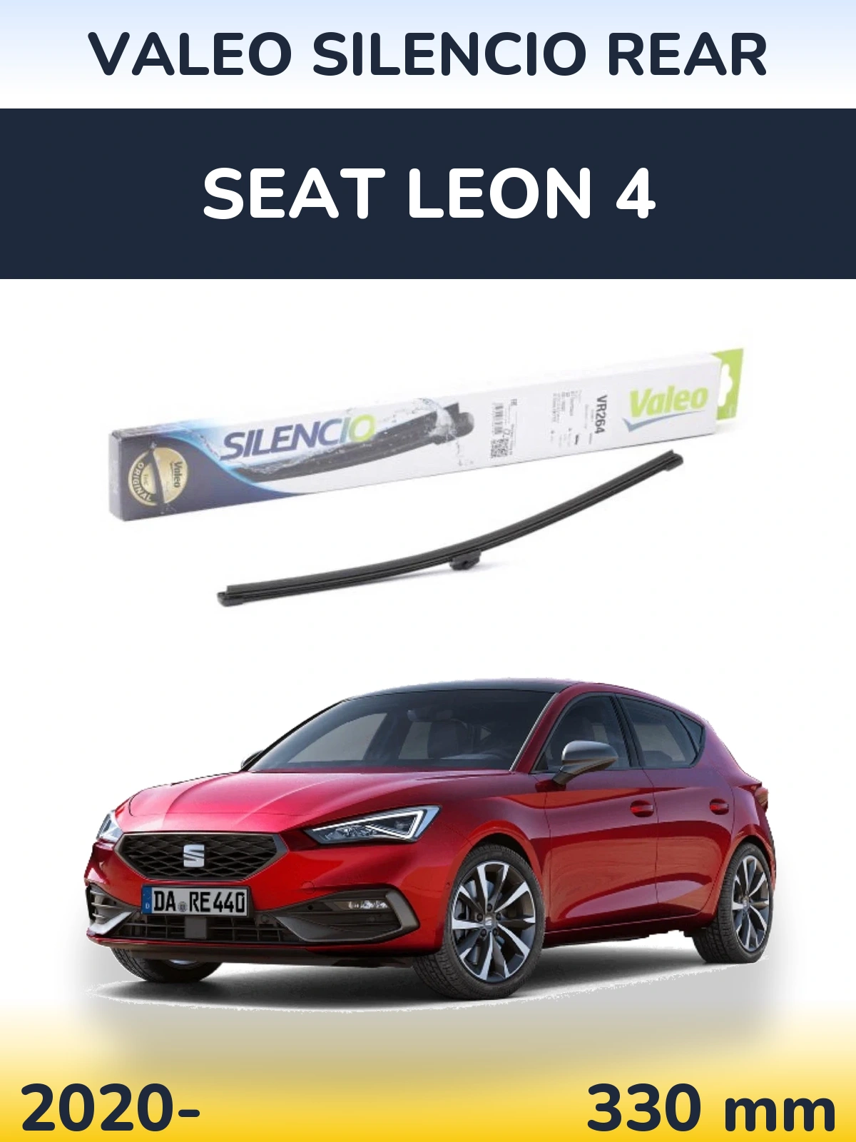 Torkarblad Valeo Silencio Rear för SEAT Leon 4