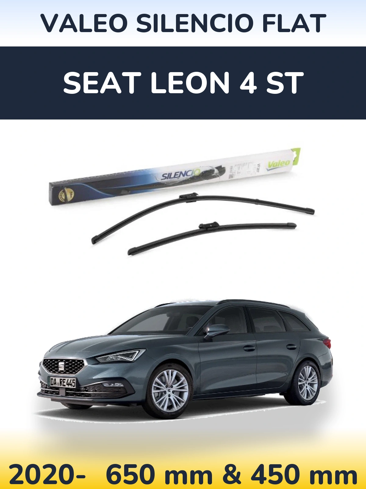 Torkarblad Valeo Silencio Flat för SEAT Leon 4 ST