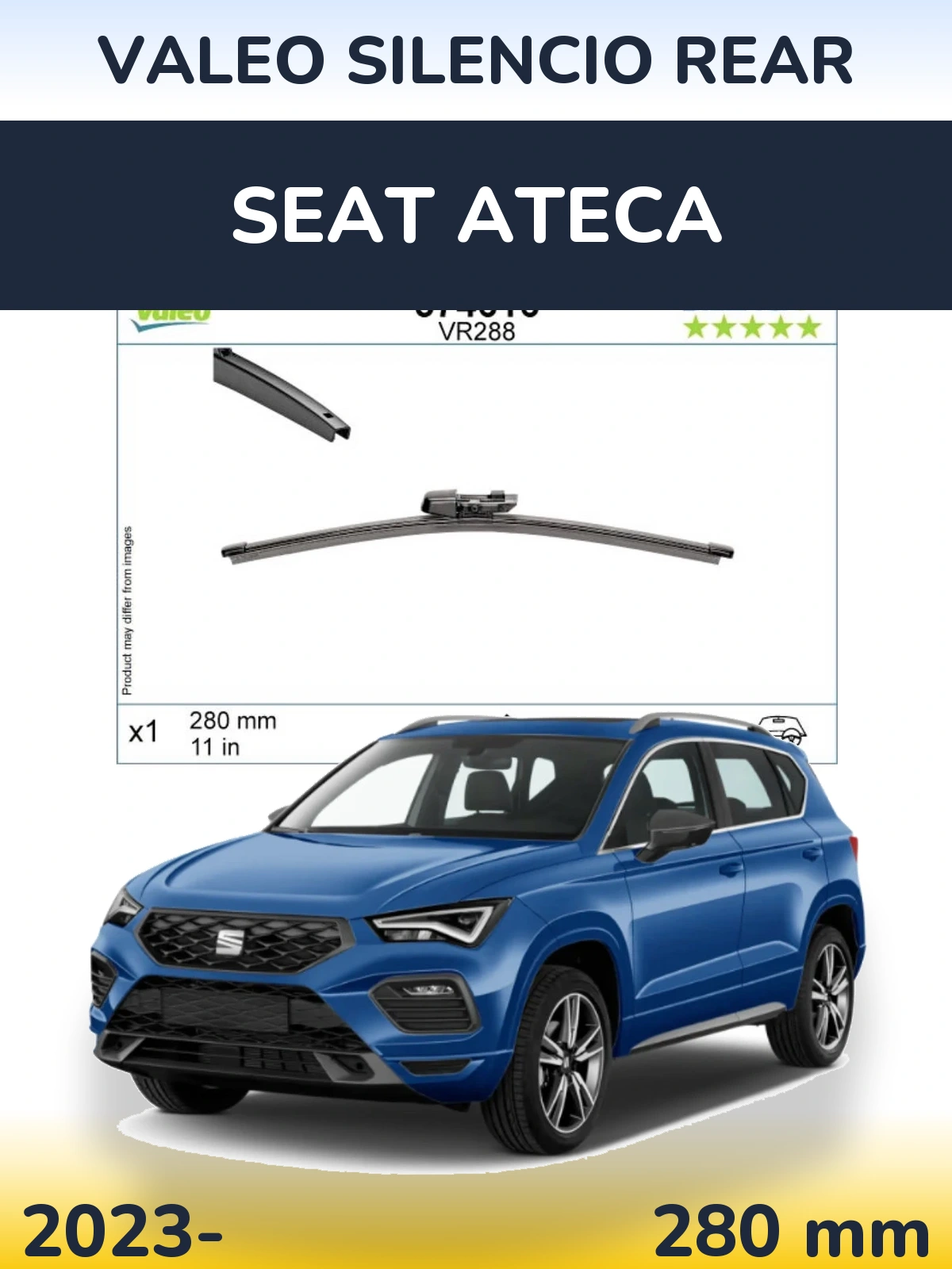 Torkarblad Valeo Silencio Rear för SEAT Ateca