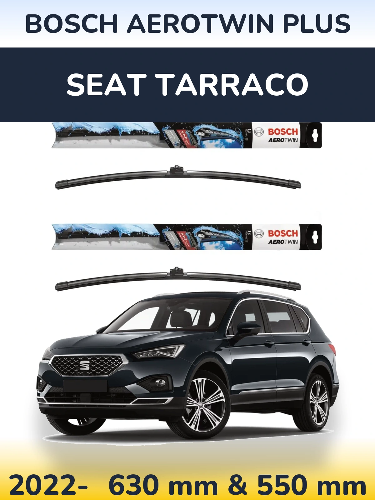 Torkarblad BOSCH AeroTwin Plus för SEAT Tarraco