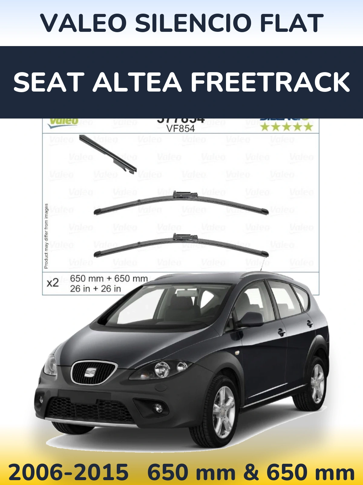 Torkarblad Valeo Silencio Flat för SEAT Altea Freetrack