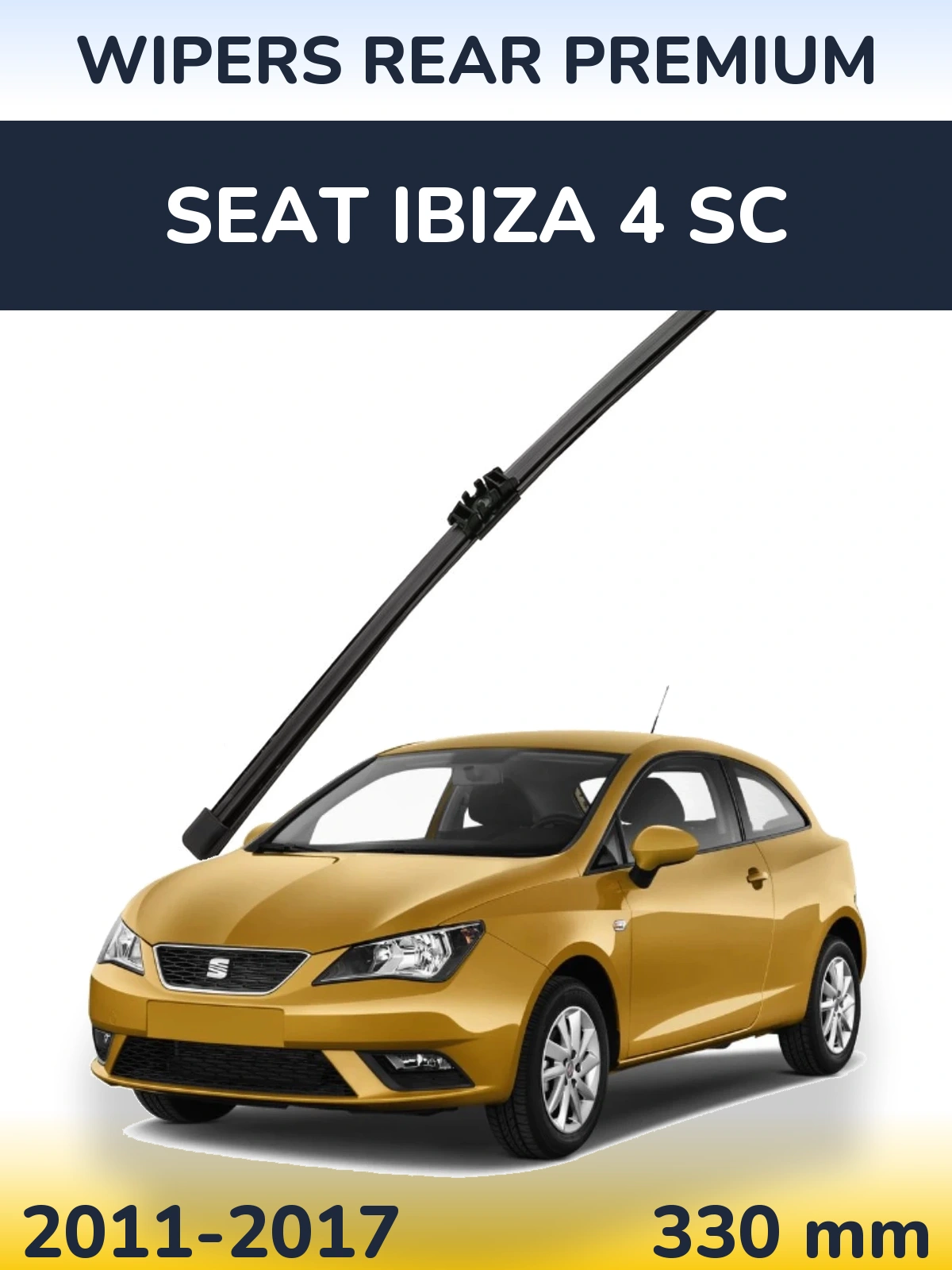 Rear wiper blade WIPERS REAR PREMIUM 330 mm for SEAT Ibiza 4 SC 2011-2017