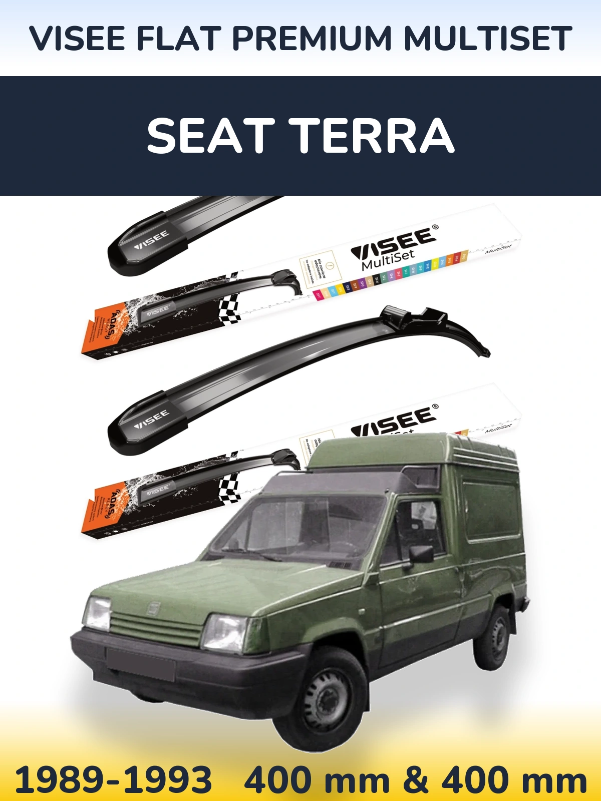 Torkarblad VISEE FLAT PREMIUM MultiSet för SEAT Terra
