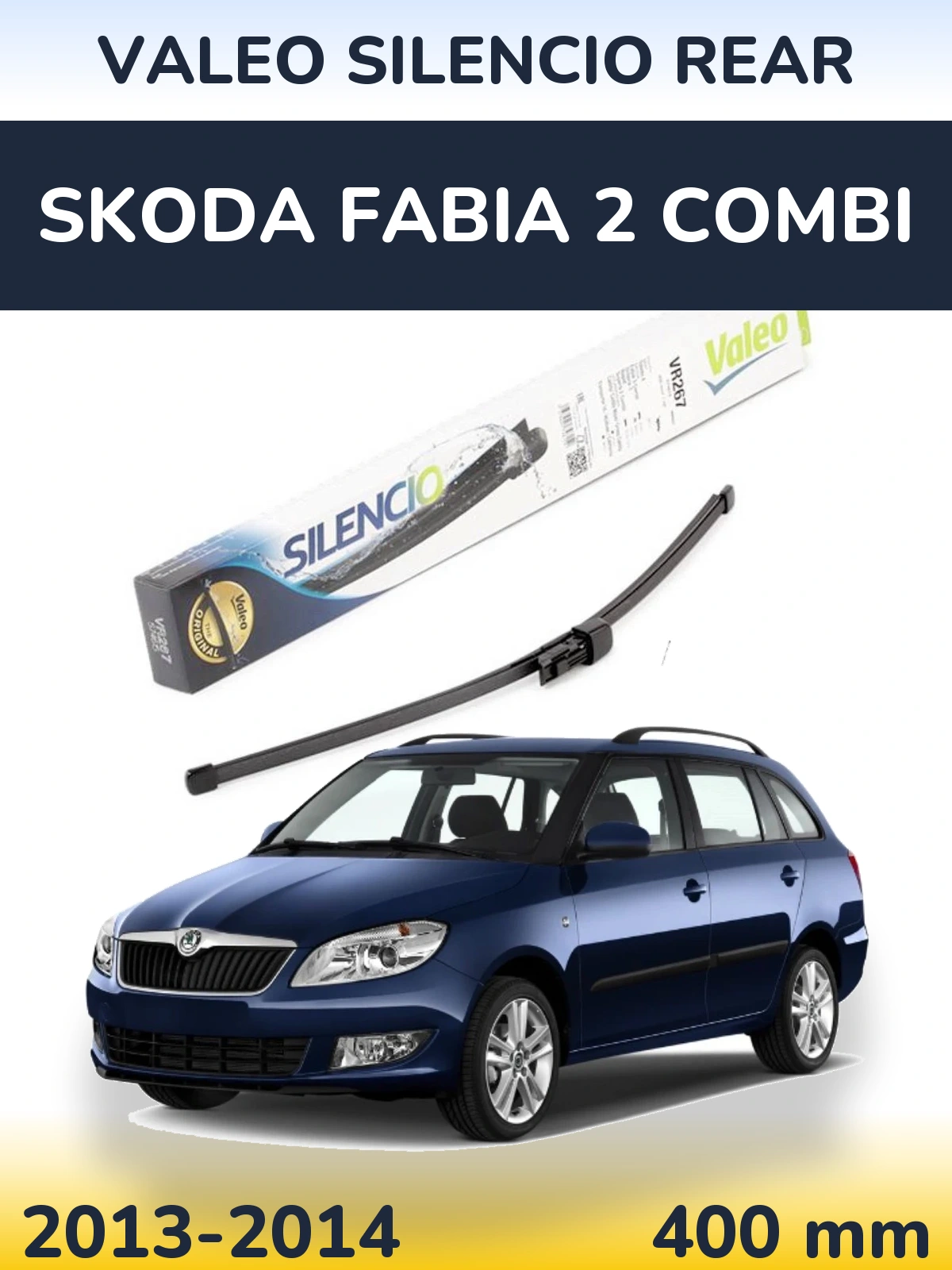 Torkarblad Valeo Silencio Rear för Skoda Fabia 2 Combi