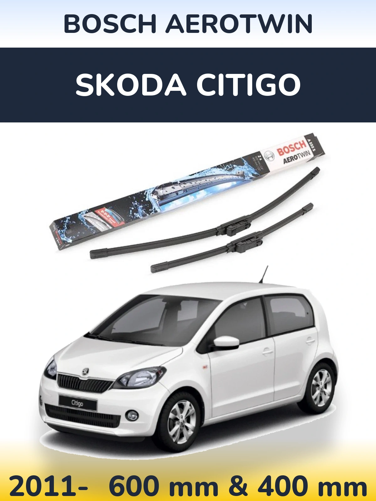 Torkarblad BOSCH AeroTwin för Skoda Citigo