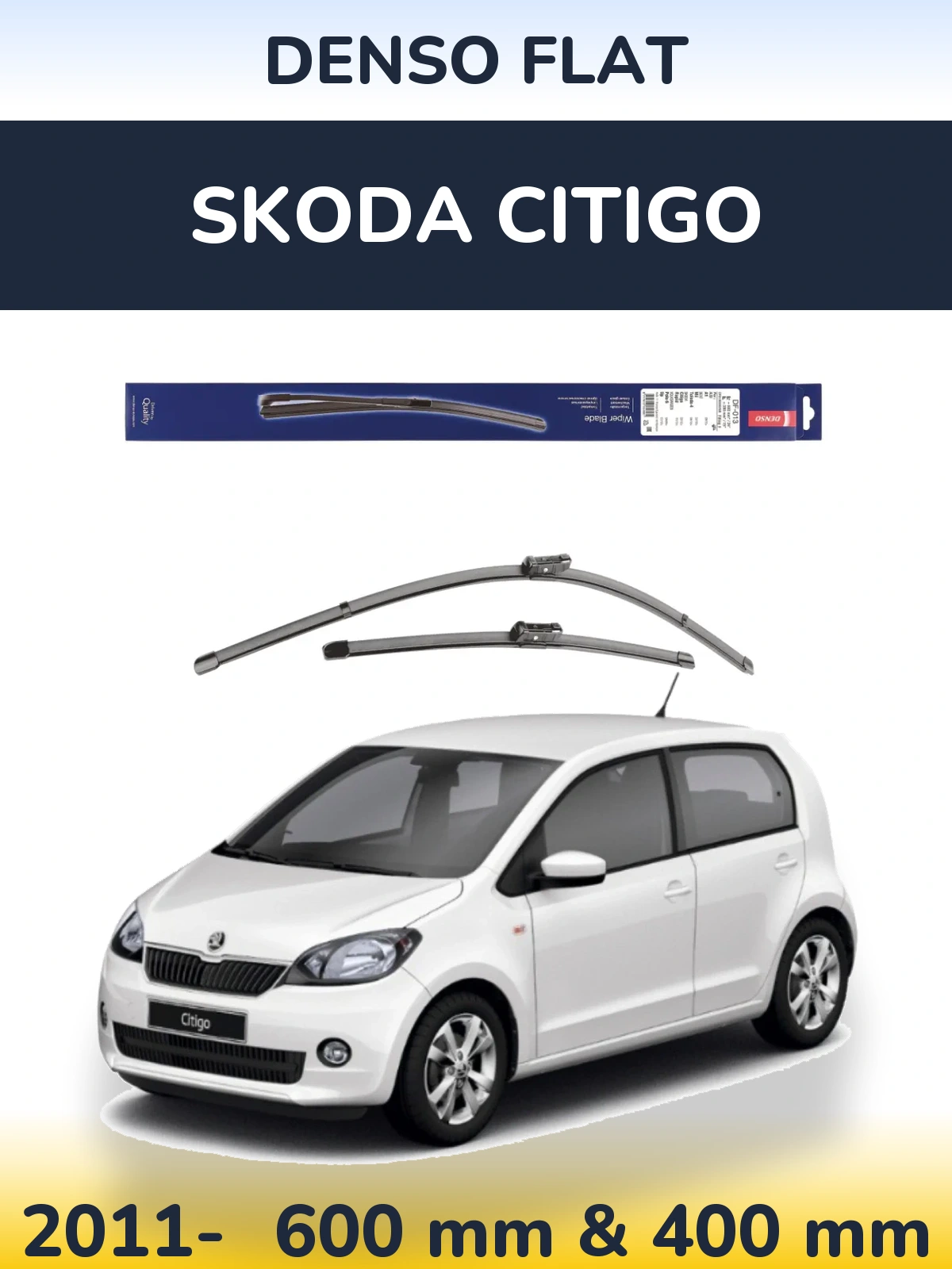 Torkarblad Denso Flat för Skoda Citigo