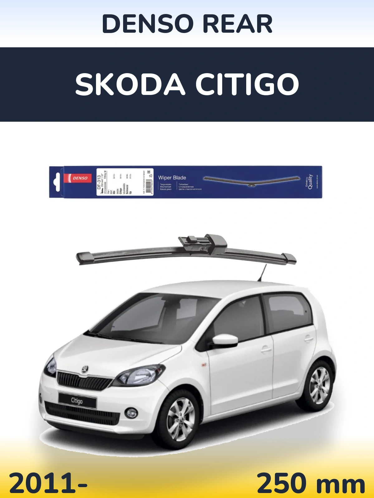 Torkarblad Denso Rear för Skoda Citigo