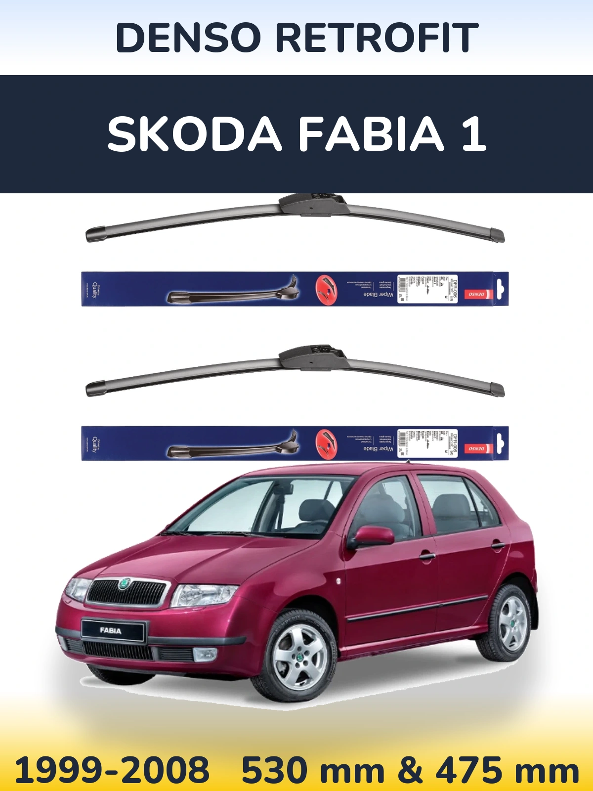 Torkarblad Denso Retrofit för Skoda Fabia 1