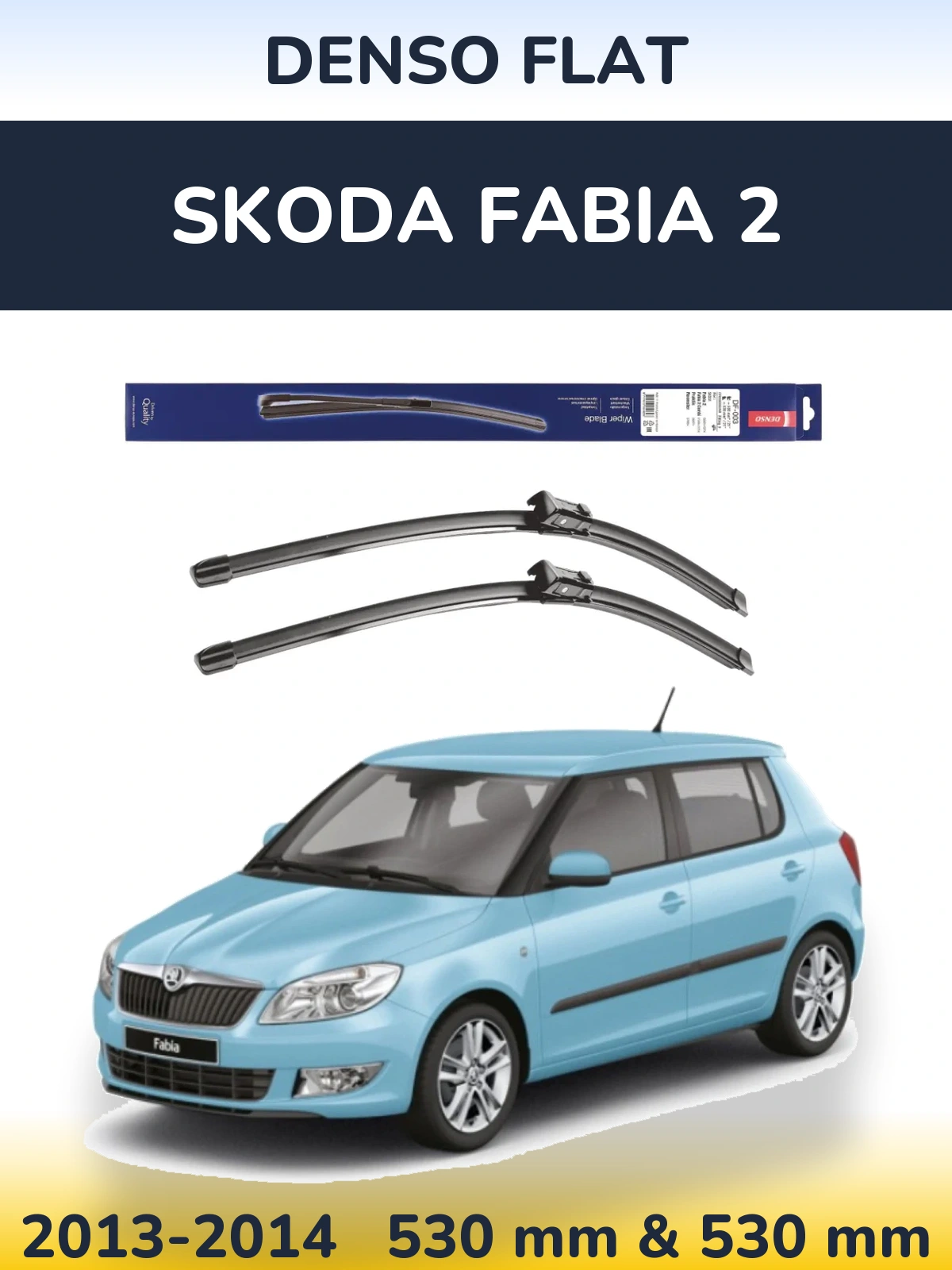 Torkarblad Denso Flat för Skoda Fabia 2