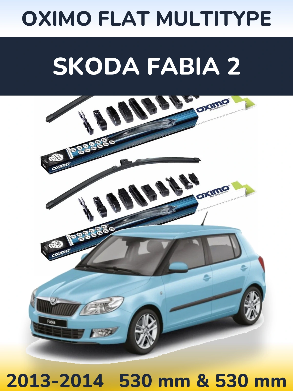 Torkarblad Oximo Flat MultiType för Skoda Fabia 2