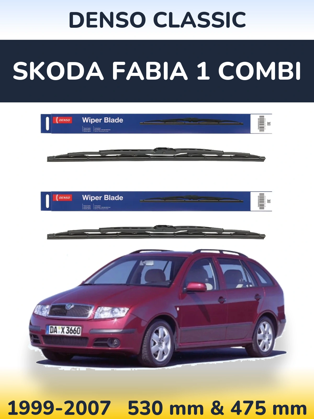 Torkarblad Denso Classic för Skoda Fabia 1 Combi