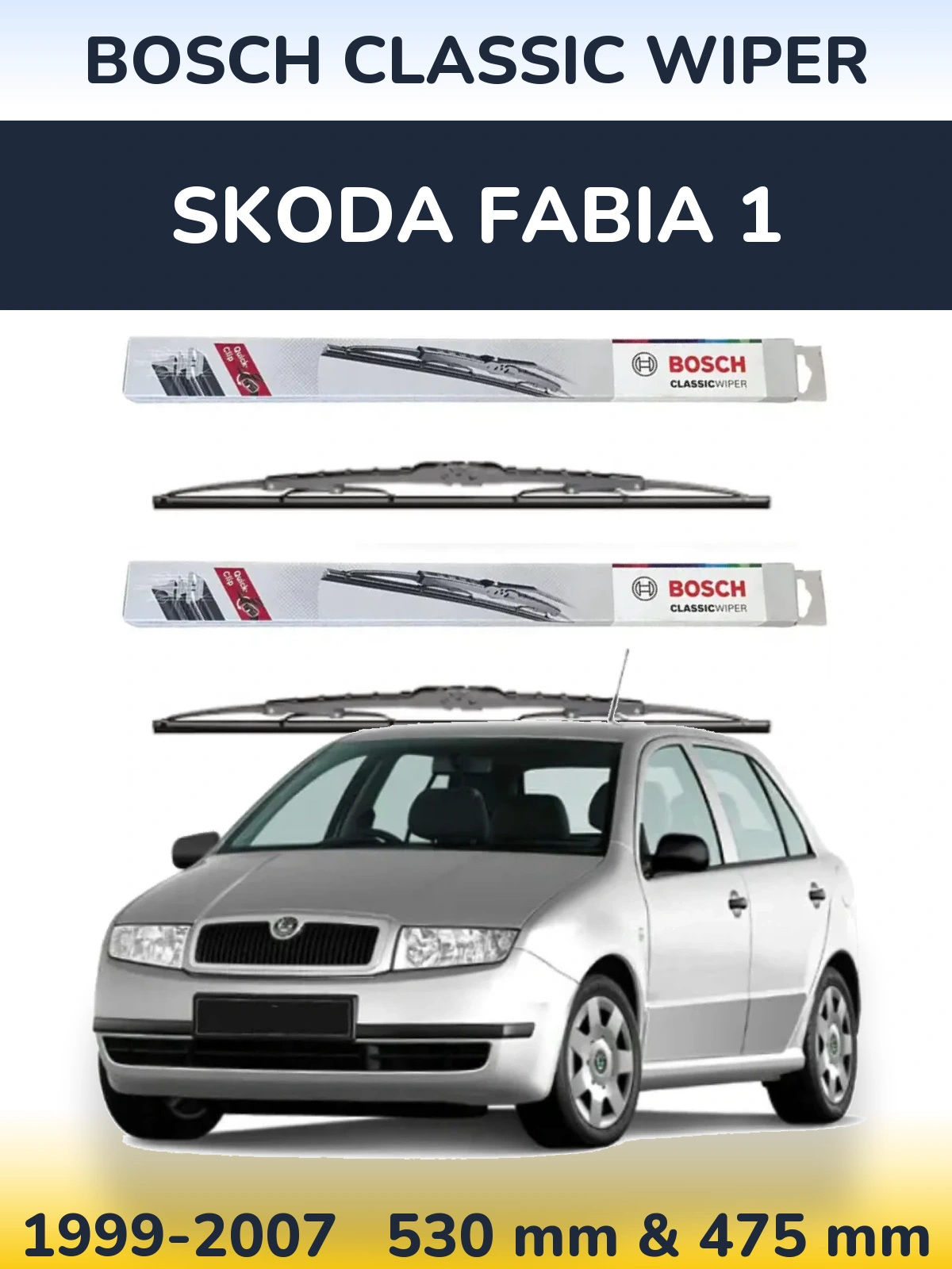 Torkarblad BOSCH Classic Wiper för Skoda Fabia 1