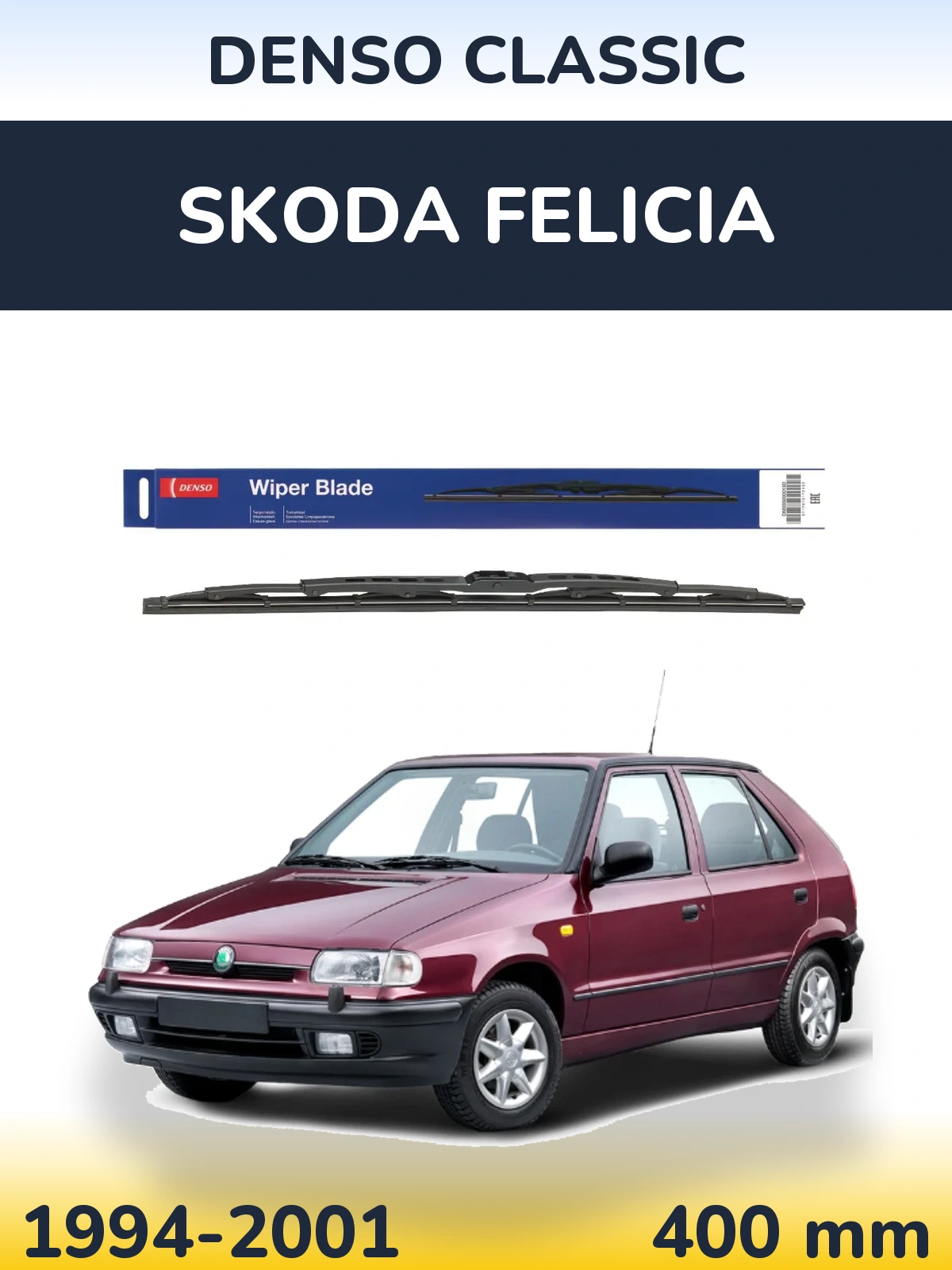 Torkarblad Denso Classic för Skoda Felicia