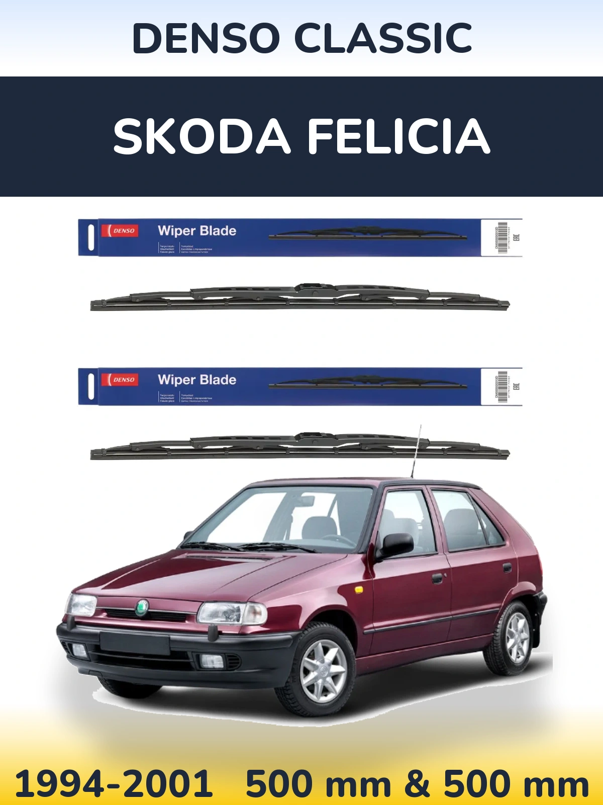 Torkarblad Denso Classic för Skoda Felicia