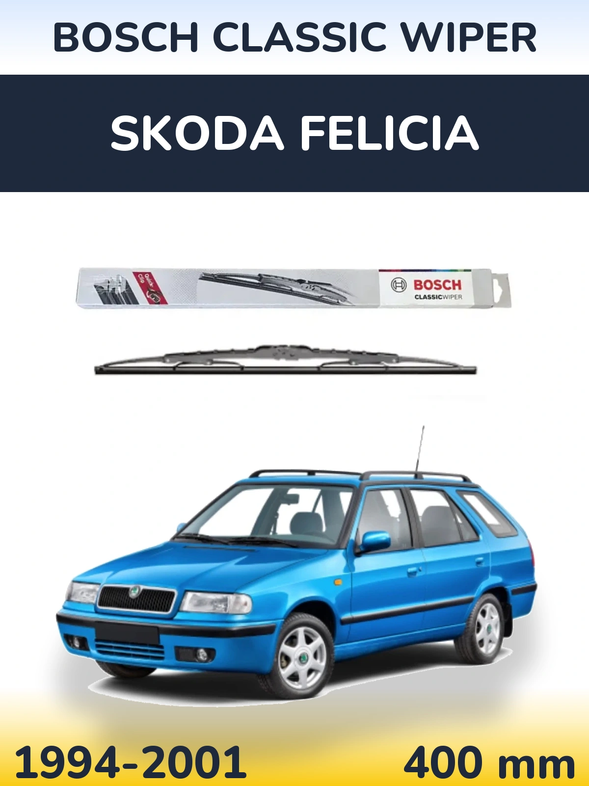 Torkarblad BOSCH Classic Wiper för Skoda Felicia