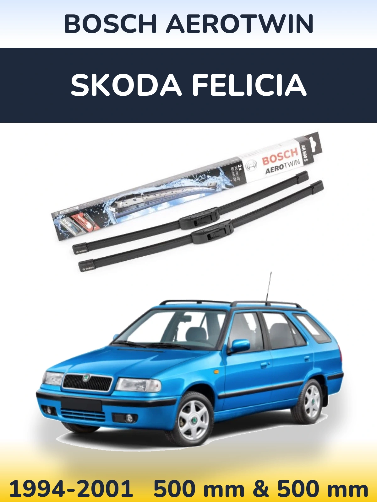 Torkarblad BOSCH AeroTwin för Skoda Felicia