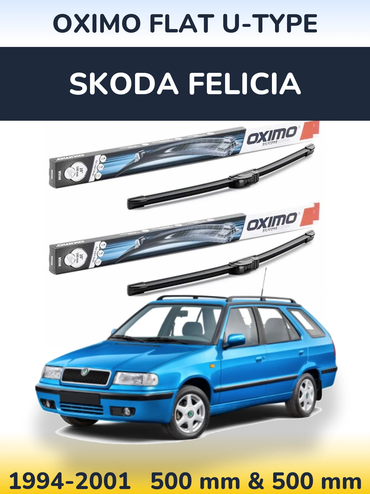 Torkarblad Oximo Flat U-type för Skoda Felicia